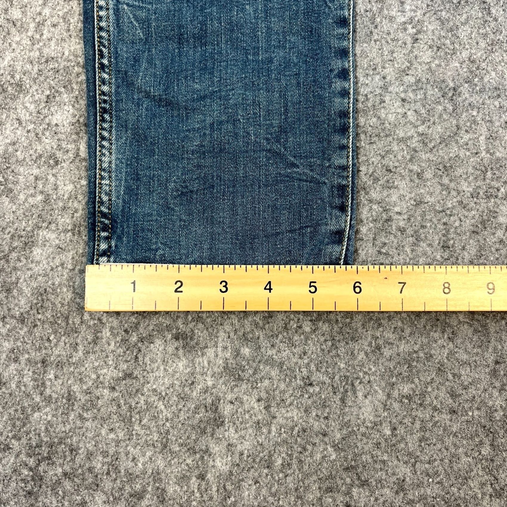 Vintage Wrnagler Jeans Slim Skinny 34 32 Mid Wash Blue Wrangler Bryson Jeans Men Slim Denim Cotton Elastane 5-Pocket Basic Logo Button Vintage No Pattern Mens Size US 34 / EU 50 - 3 Thumbnail