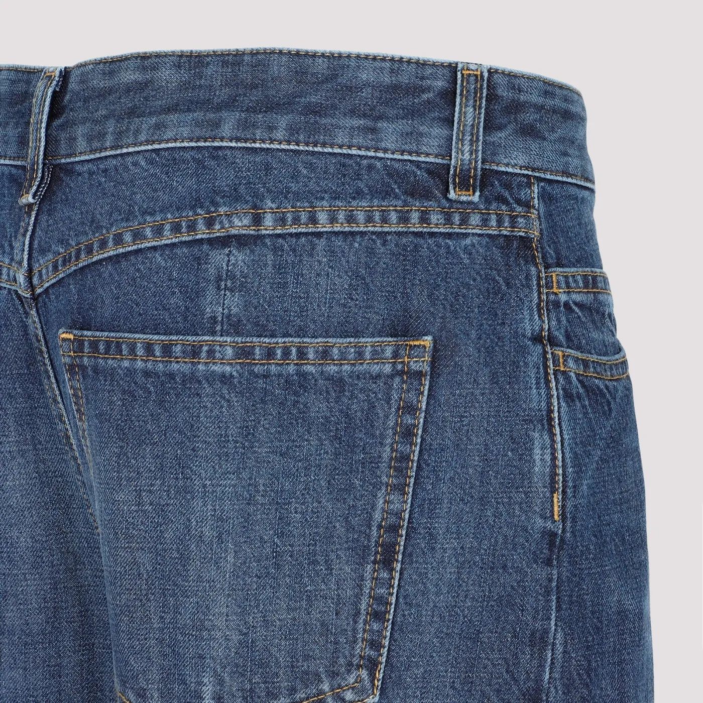 Bottega Veneta o1n1vont1225 Curved Shape Denim Jeans in Blue Size 30" / US 8 / IT 44 - 4 Thumbnail