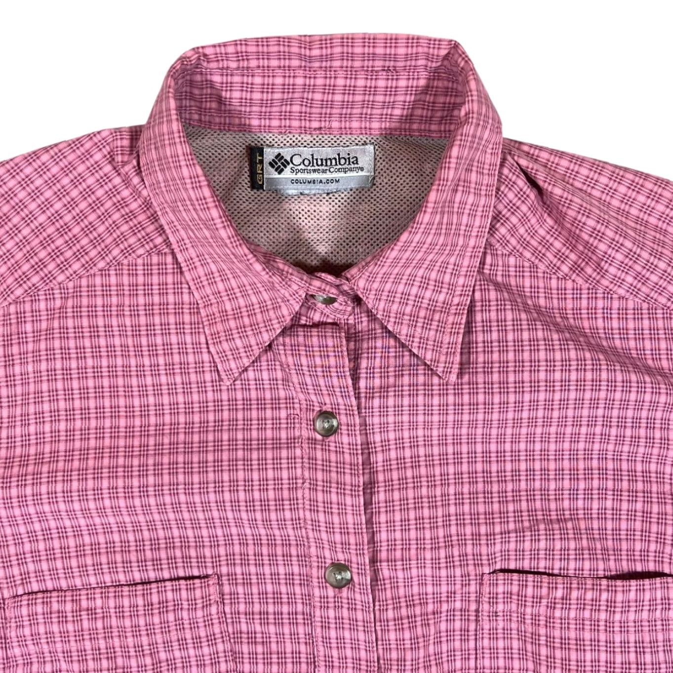 Vintage Columbia GRT Rugged Trekking Pink Check Long Sleeve Shirt Women's Medium Size M / US 6-8 / IT 42-44 - 2 Thumbnail
