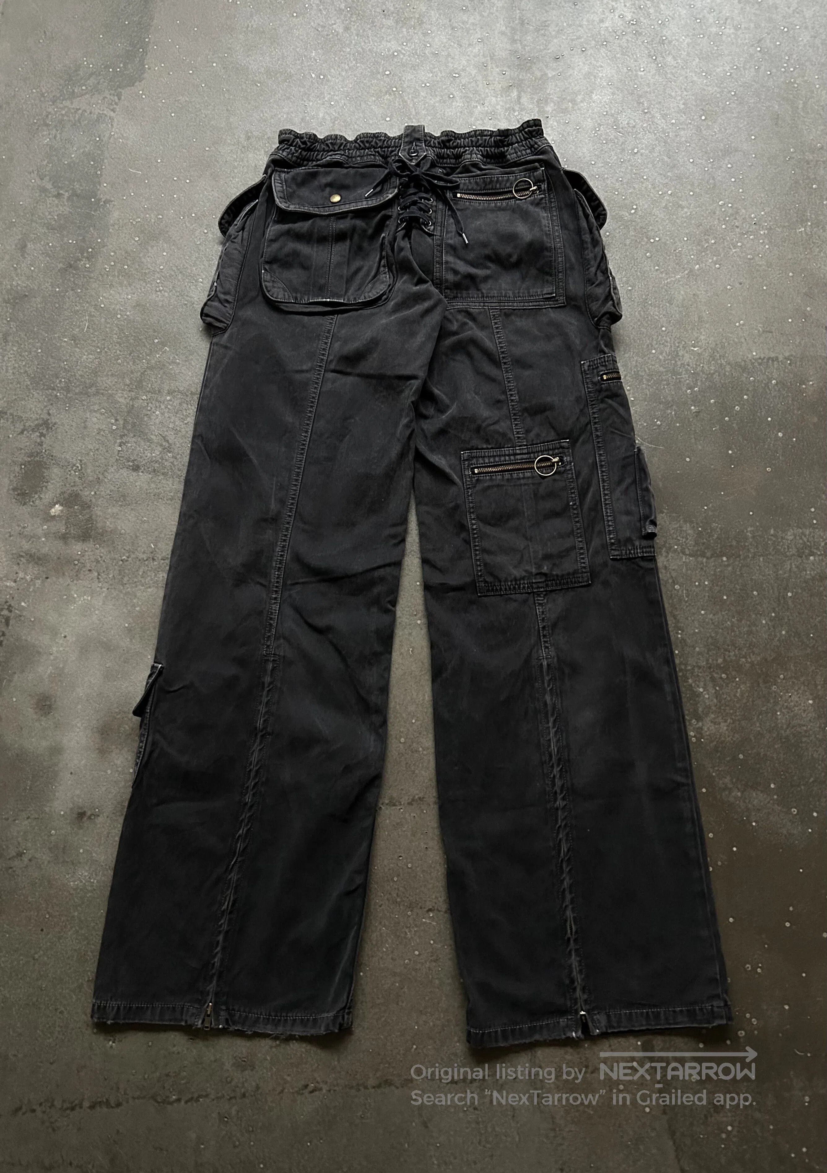 Share Spirit Homme high-waisted cargo denim pants. Size US 28 / EU 44 - 6 Thumbnail