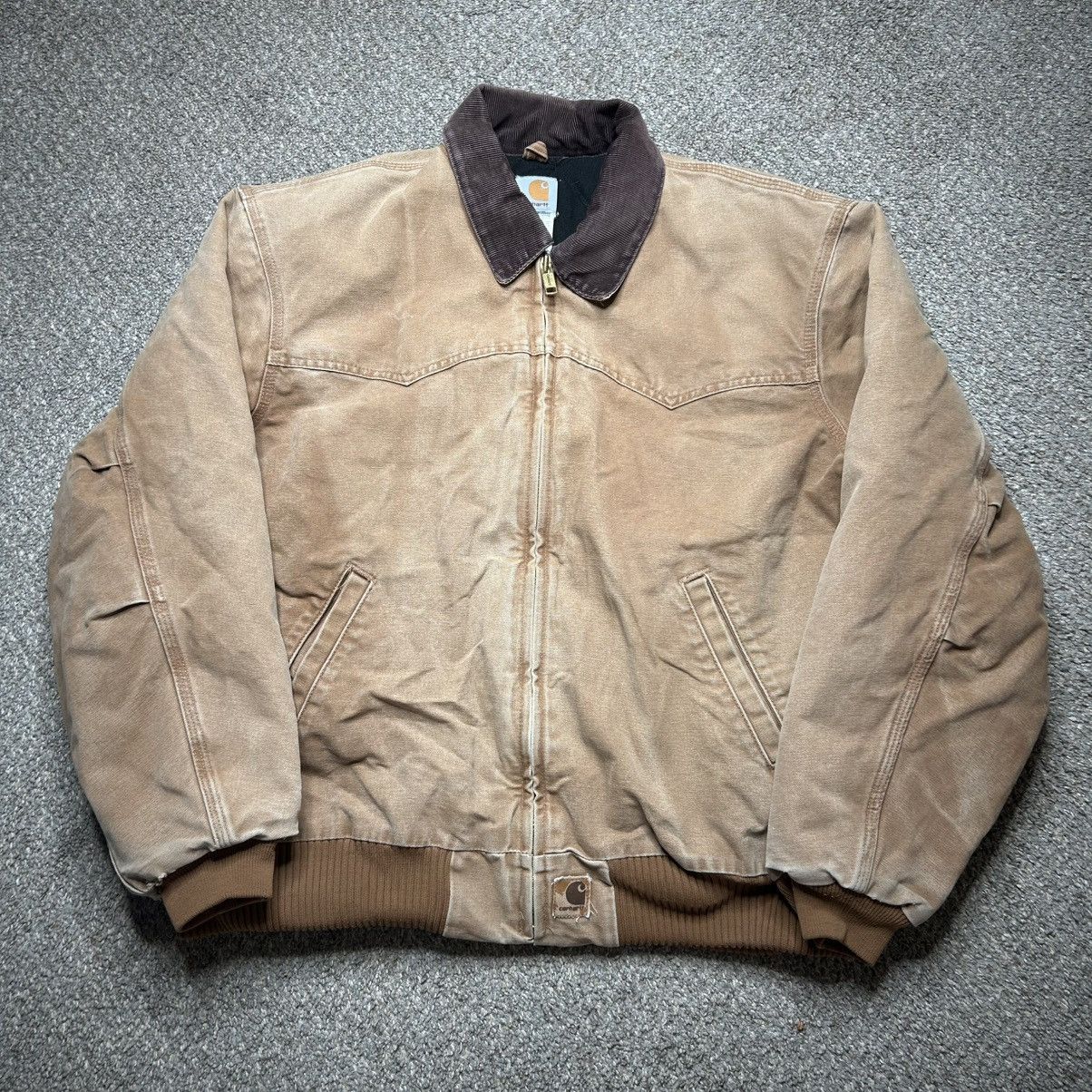 Carhartt × Vintage Carhartt j14 brn tan Santa Fe workwear jacket Size US XXL / EU 58 / 5 - 1 Thumbnail