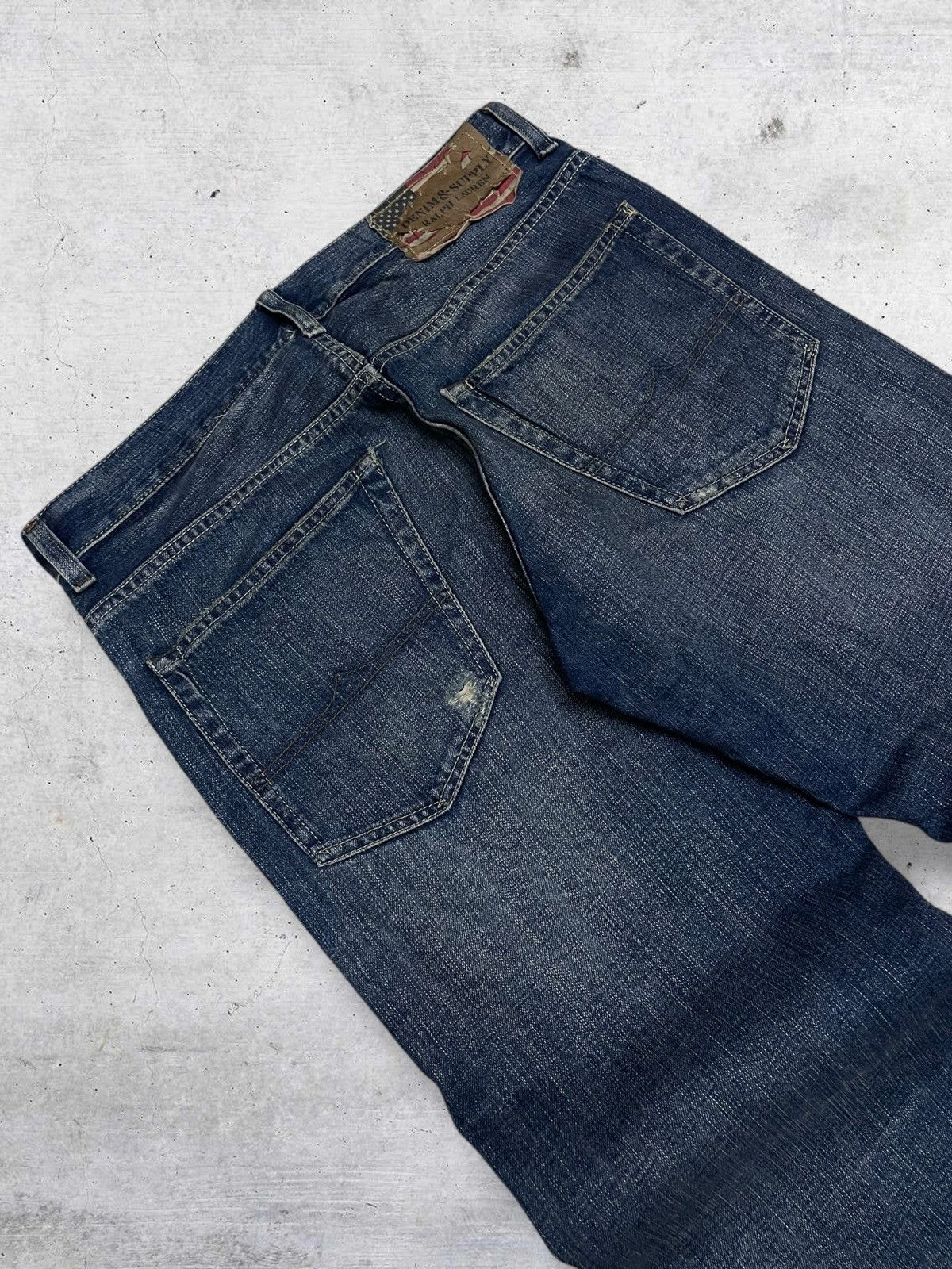 Polo Ralph Lauren VINTAGE POLO RALPH LAUREN SUPPLY DISTRESSED INDIGO DENIM Size US 33 - 14 Thumbnail