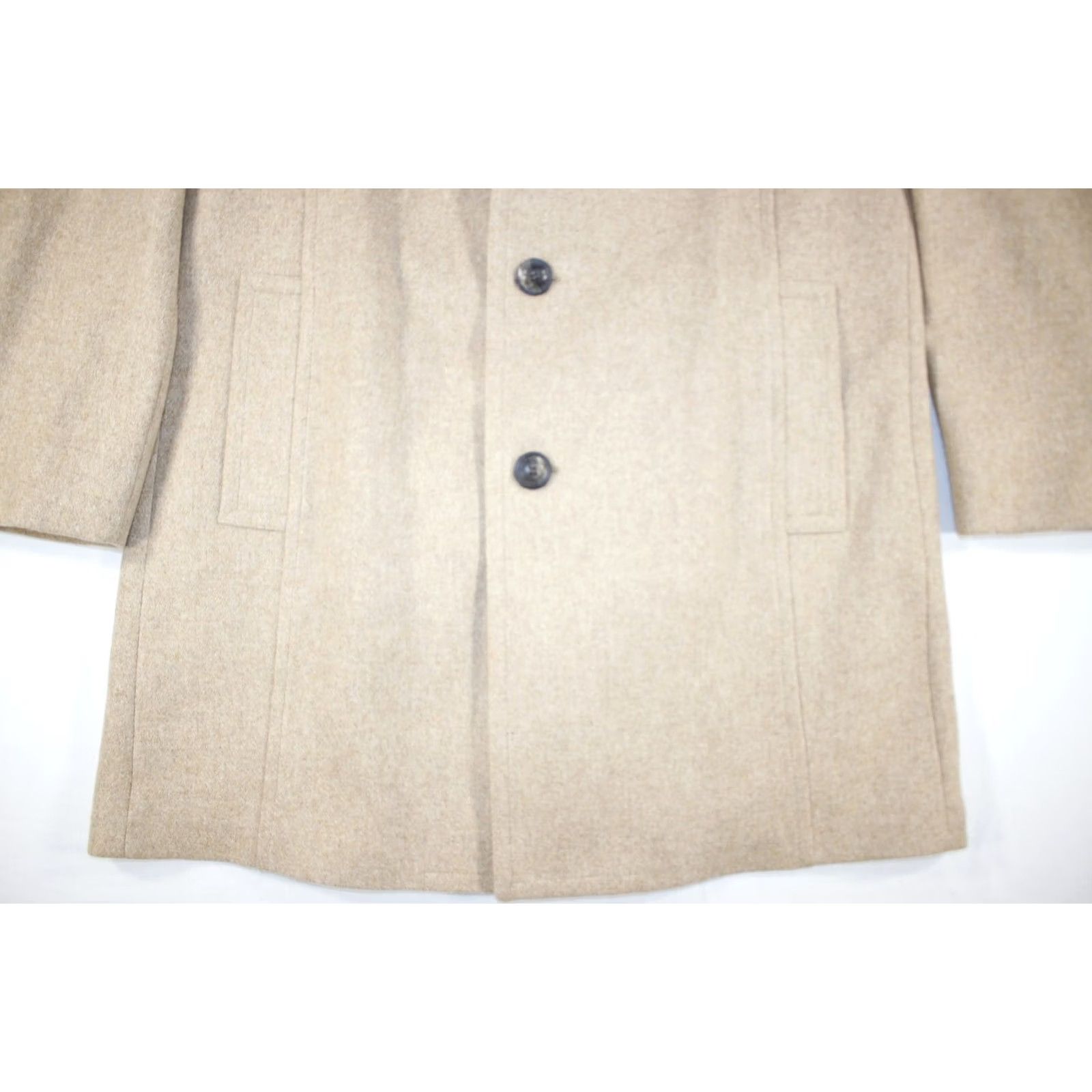 Vintage VINTAGE Silver Cloud Wool Tweed Mid Overcoat British Beige Men's 46 R Size US S / EU 44-46 / 1 - 2 Thumbnail