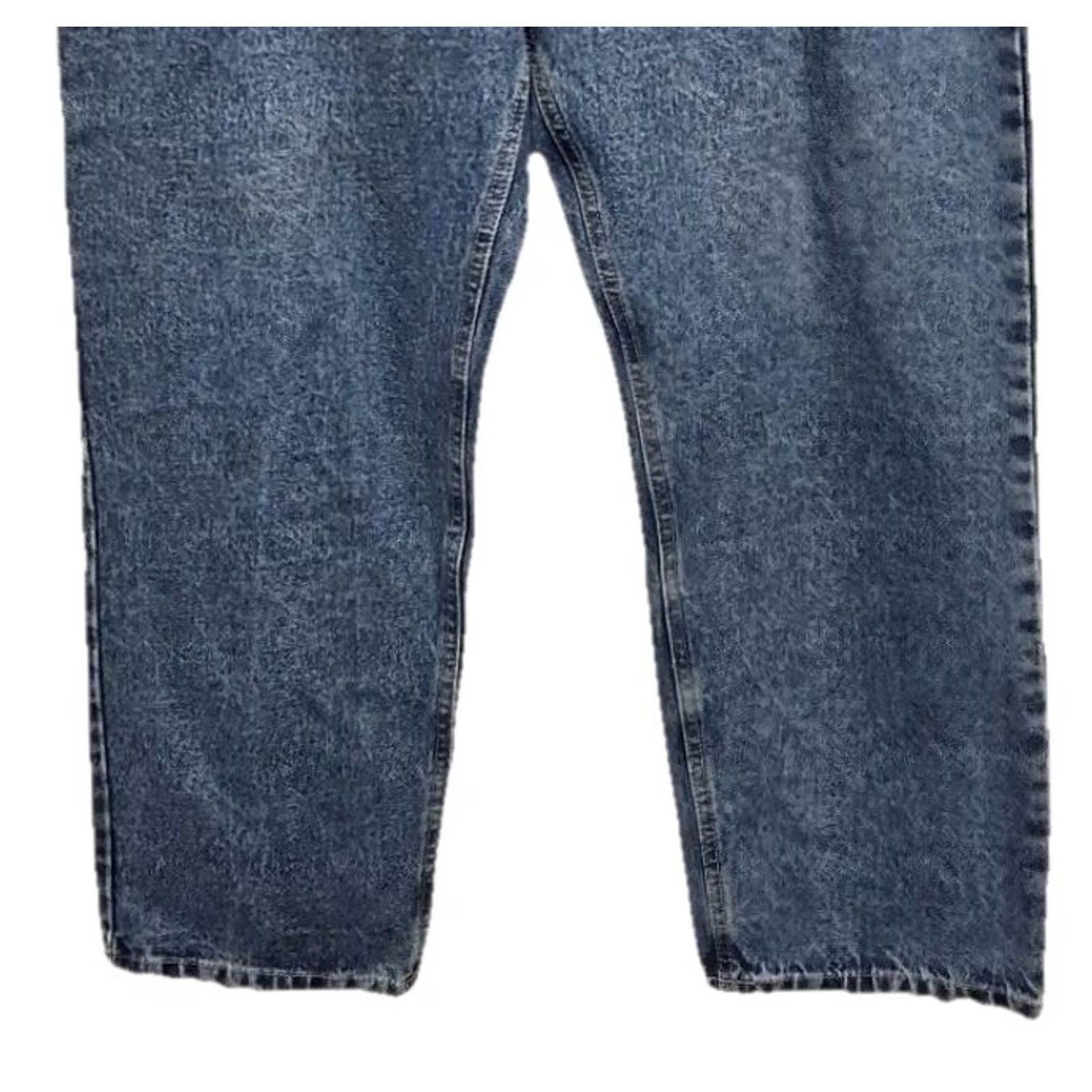 Denime Real Ranch Jeans Men’s 36x30 Regular Fit 100% Cotton Classic Blue Denim Straight Size US 36 / EU 52 - 3 Thumbnail