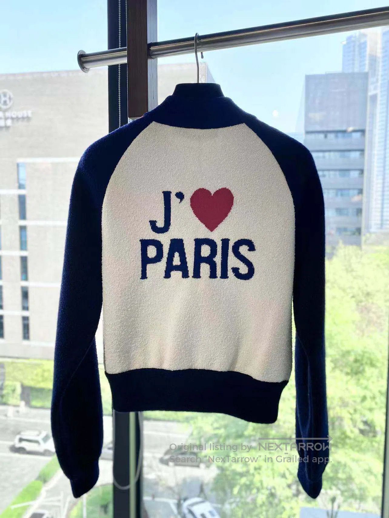 Dior Dior Color-blocked love letter intarsia wool stand-up coll Size XXS / US 00 / IT 34 - 3 Thumbnail