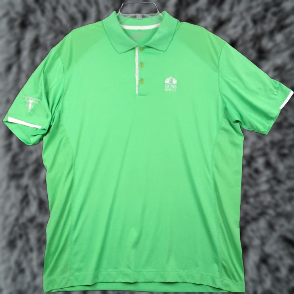 Nike Nike Polo Shirt Mens XL Green Short Sleeve Performance Golf Ross Bridge Size US XL / EU 56 / 4 - 1 Thumbnail