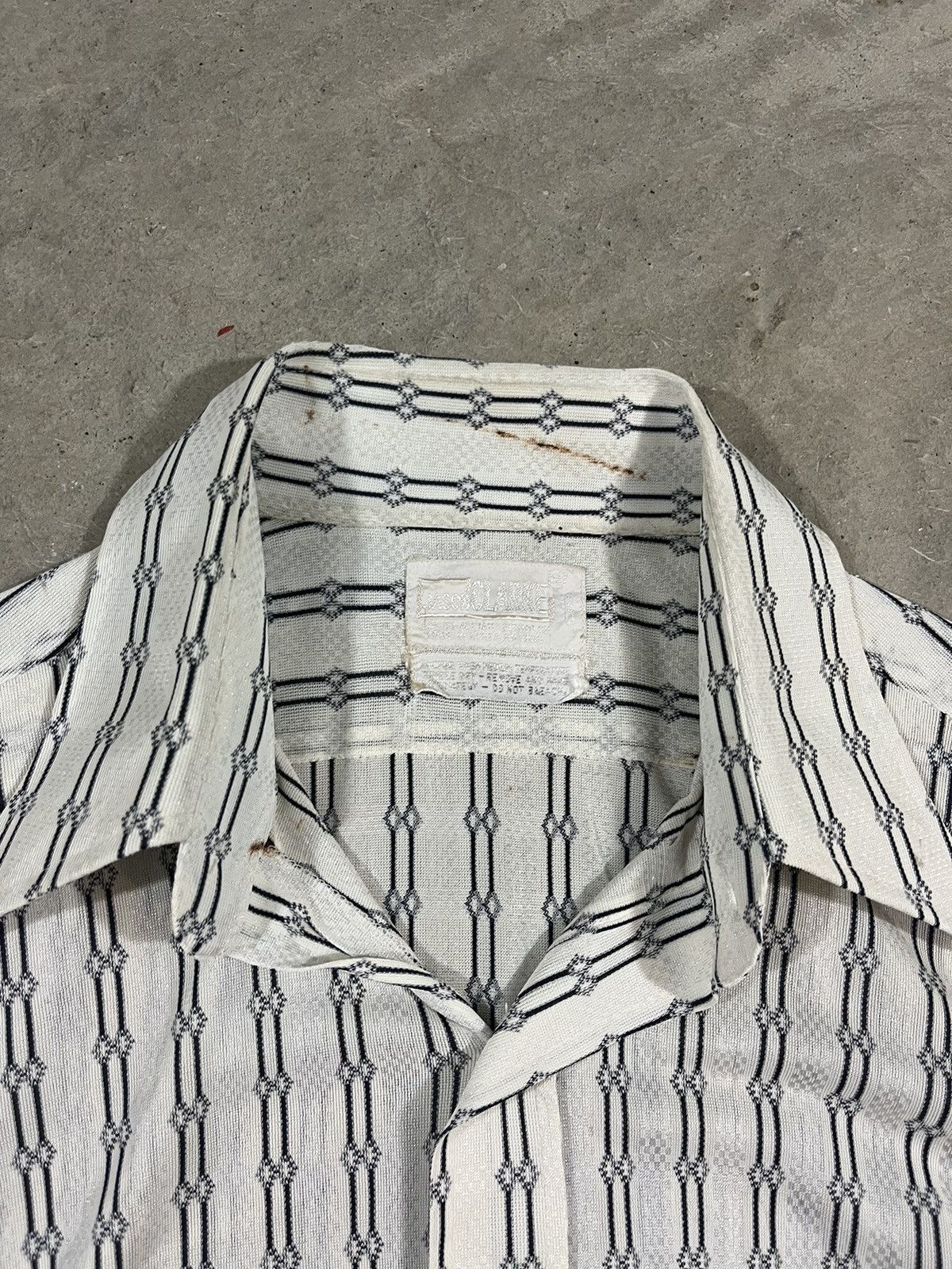 Vintage Vintage 70s Striped Short Sleeve Shirt Black White Size US M / EU 48-50 / 2 - 3 Thumbnail
