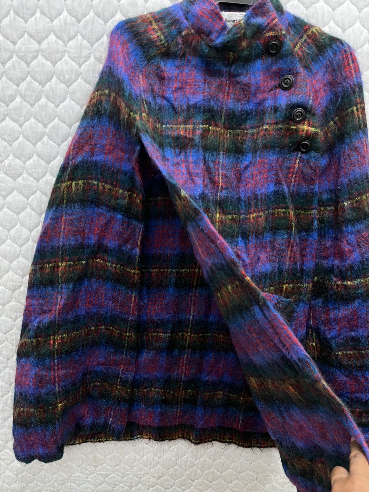 Vintage 🔥🔥🔥STEALS RANNOCH DESIGN DOUBLE POCKET MOHAIR WOOL POCHO Size ONE SIZE - 6 Thumbnail