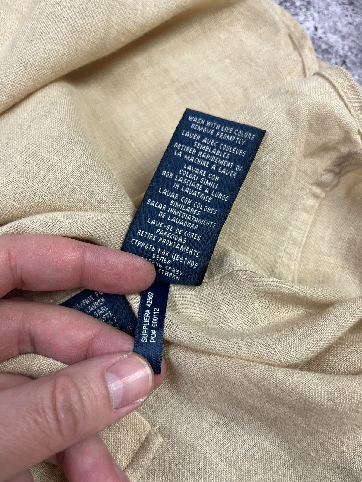 Polo Ralph Lauren Linen Shirt Beige Safari Classic Fit Lightweight Summer Size S / US 4 / IT 40 - 8 Thumbnail