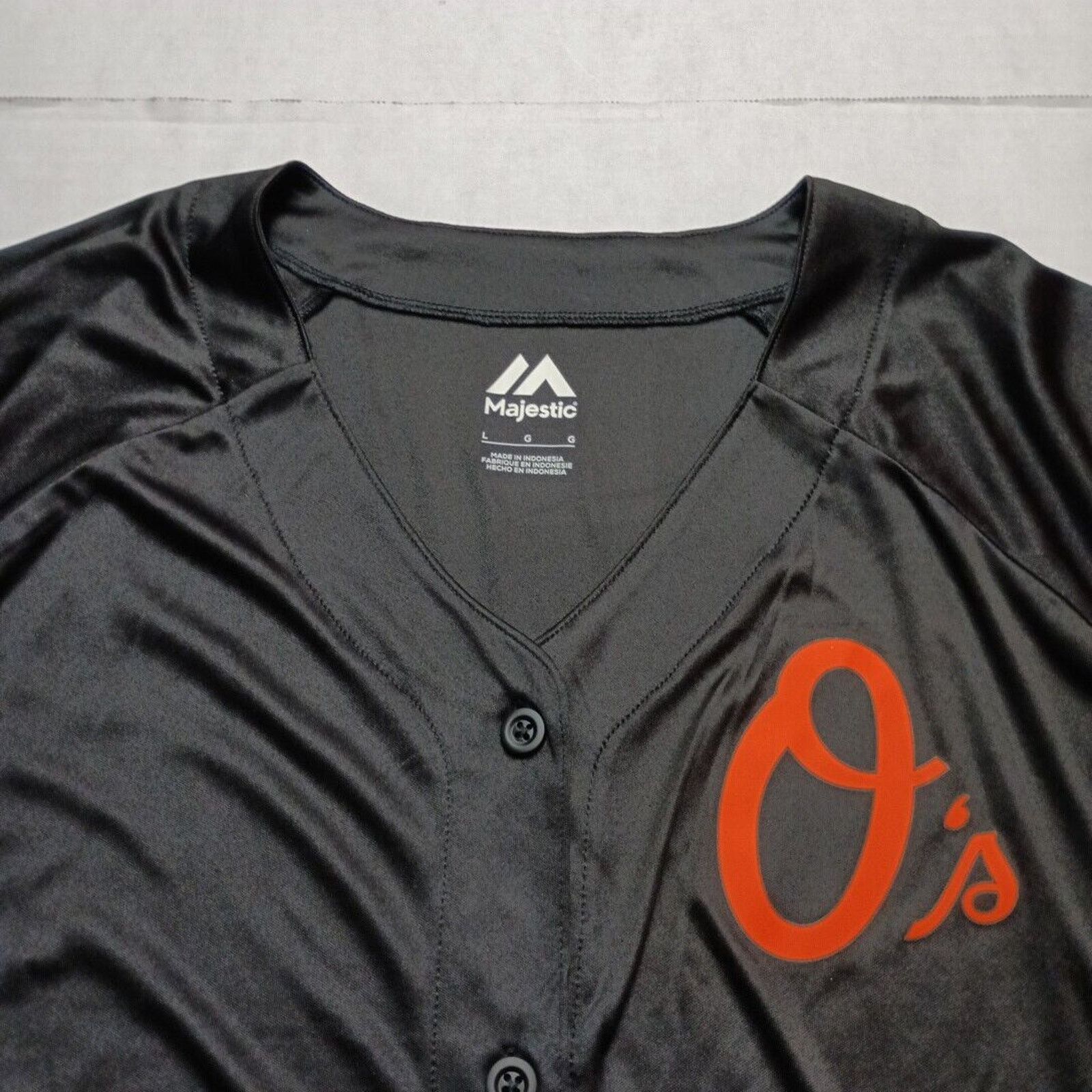 Majestic Baltimore Orioles Jersey Women's Size L Black MLB Majestic Size L / US 10 / IT 46 - 2 Thumbnail
