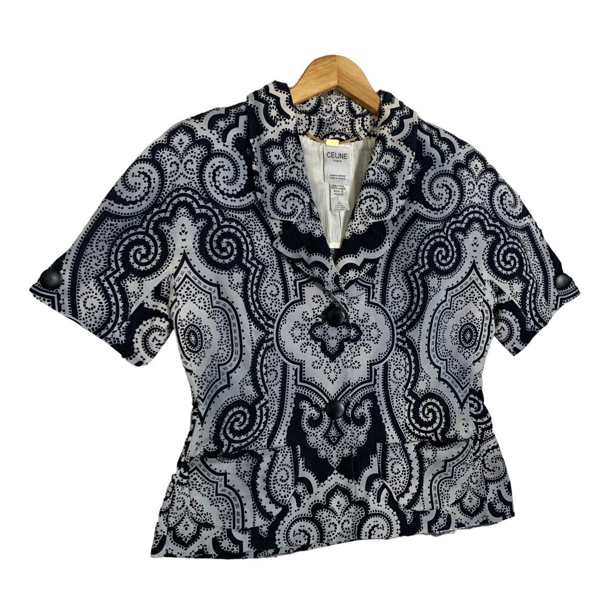 Celine Celine Paris Paisley Printed Women Button Up Blouse Shirt Size S / US 4 / IT 40 - 3 Thumbnail
