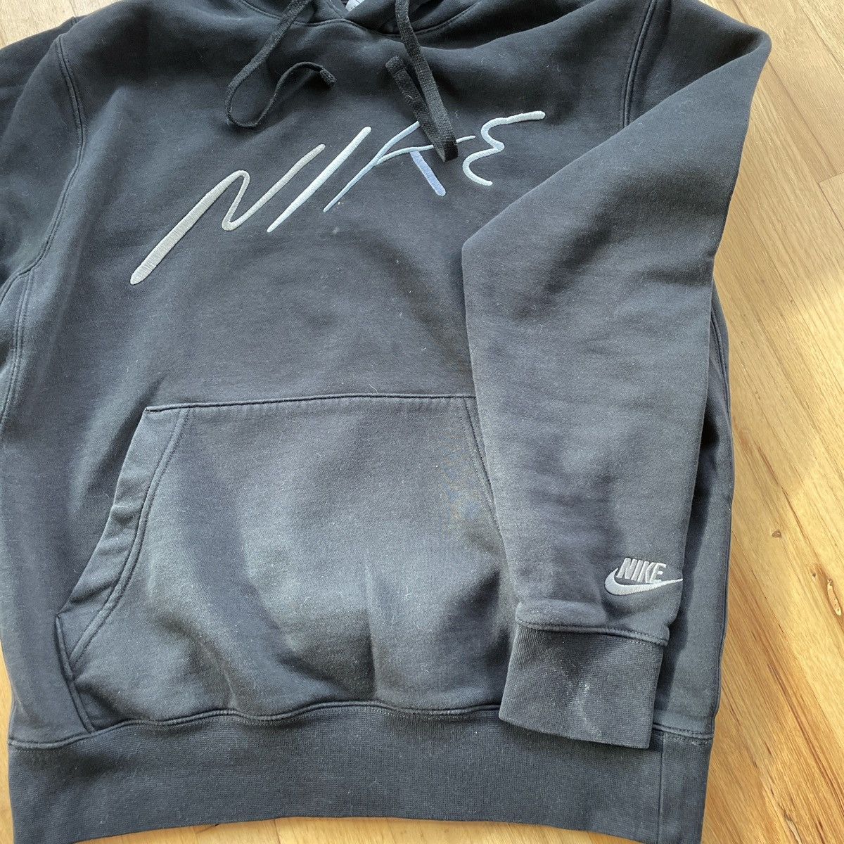 Nike × Vintage Black retro Nike hoodie Size US S / EU 44-46 / 1 - 3 Thumbnail