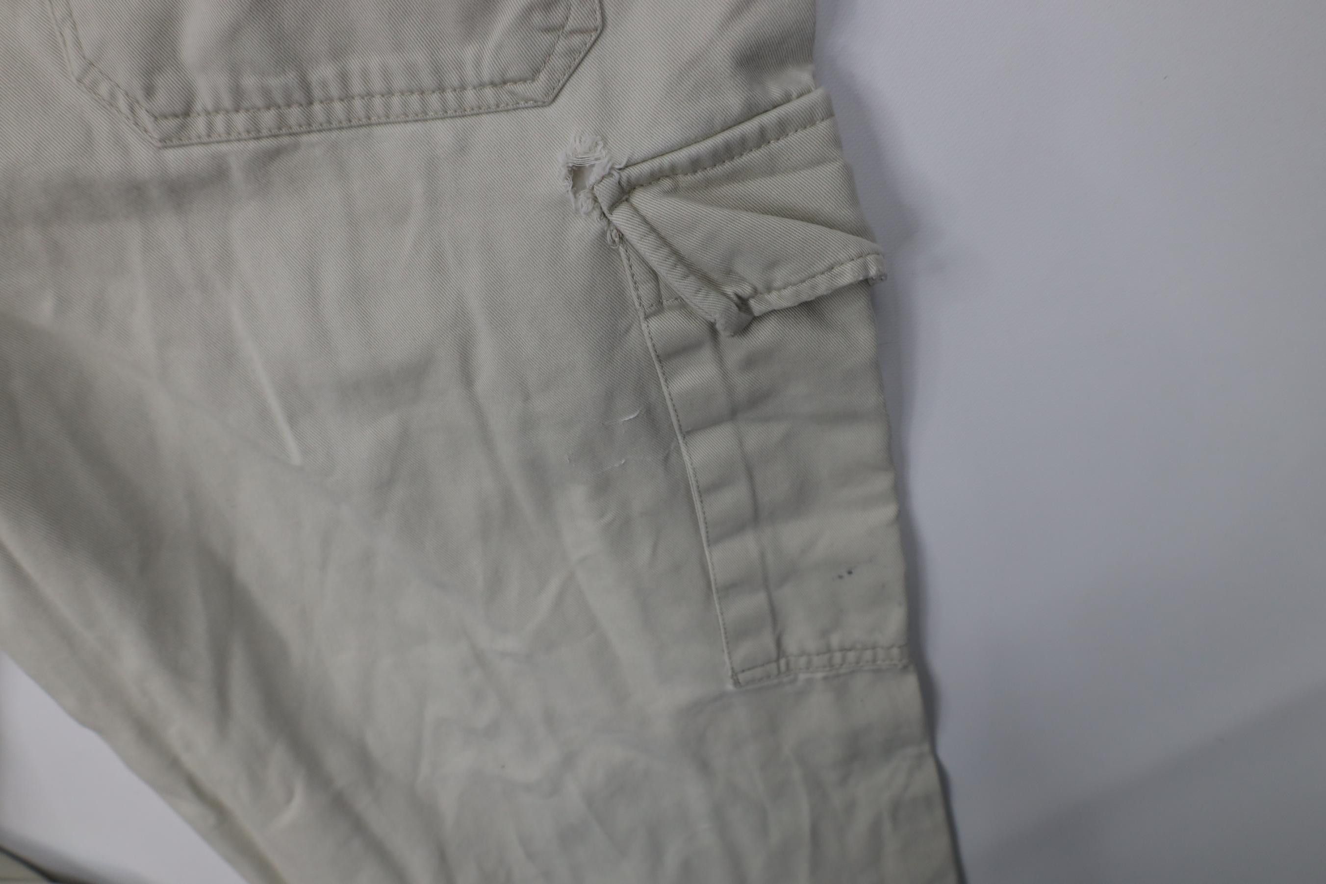 Gap Vintage 90s Y2K Gap Baggy Wide Leg Cargo Pants Stone Cotton Size US 34 / EU 50 - 18 Thumbnail