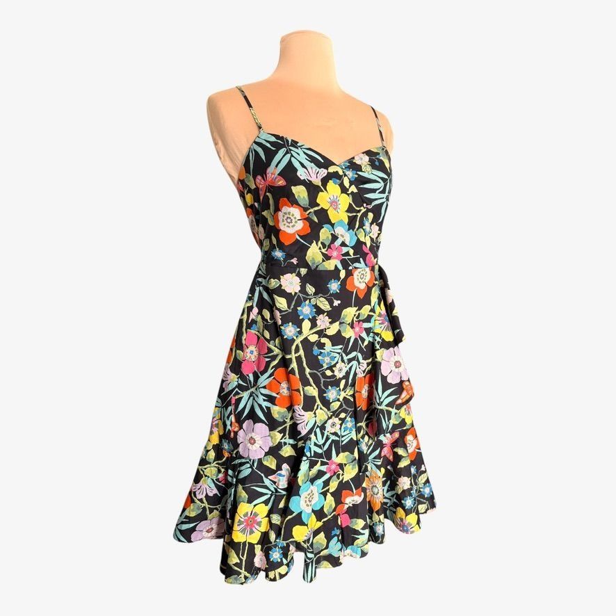 Liberty London NWT J.Crew Liberty Secret Garden Dress Ruffle-hem 00 Black M Size XXS / US 00 / IT 34 - 1 Thumbnail
