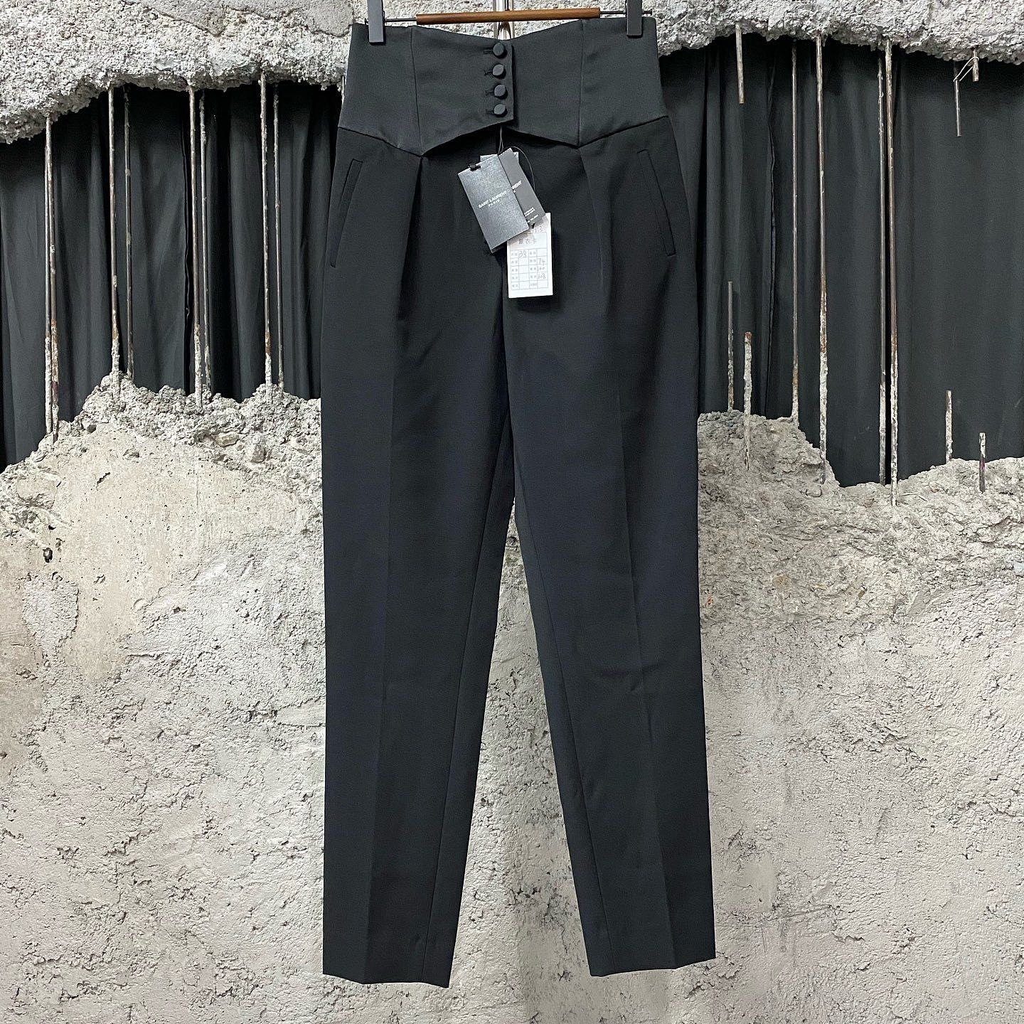 Saint Laurent Paris Saint Laurent High Waist Trousers Size F38 Size 27" / US 4 / IT 40 - 1 Thumbnail