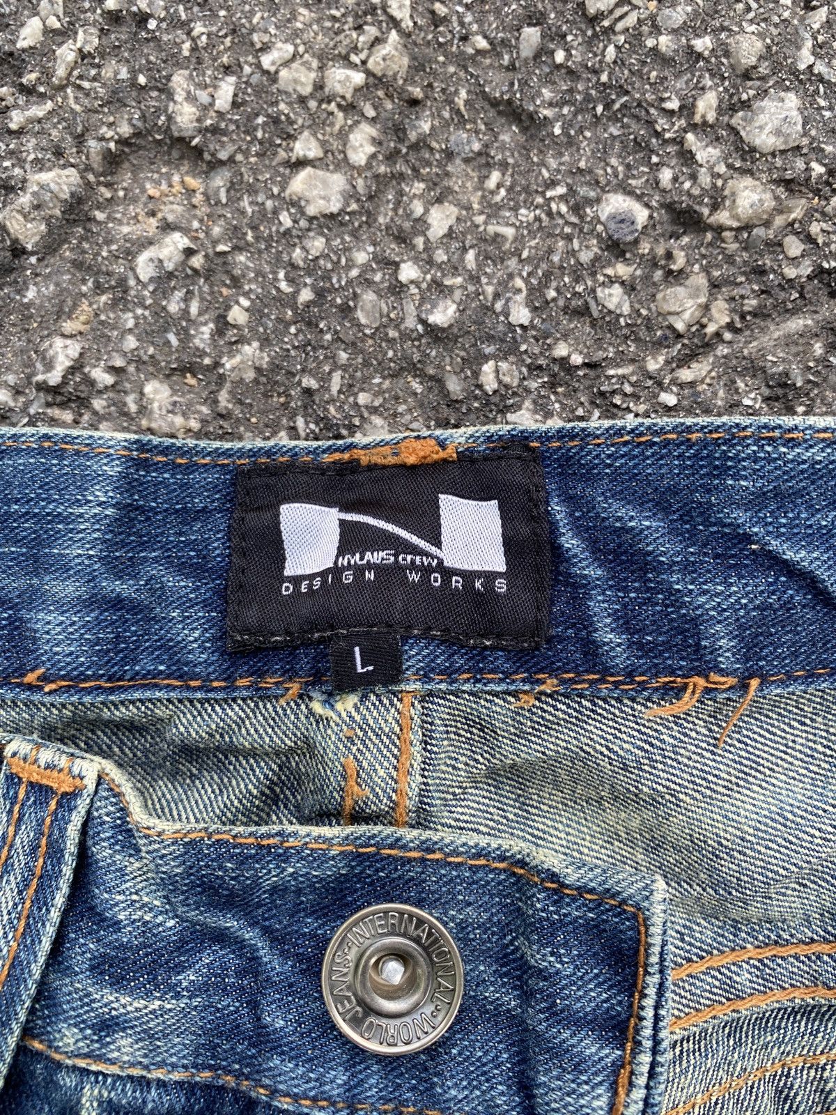 If Six Was Nine × Tornado Mart 2000s Nylaus Crew Claws Mark Design Flare Denim Size US 31 - 16 Thumbnail
