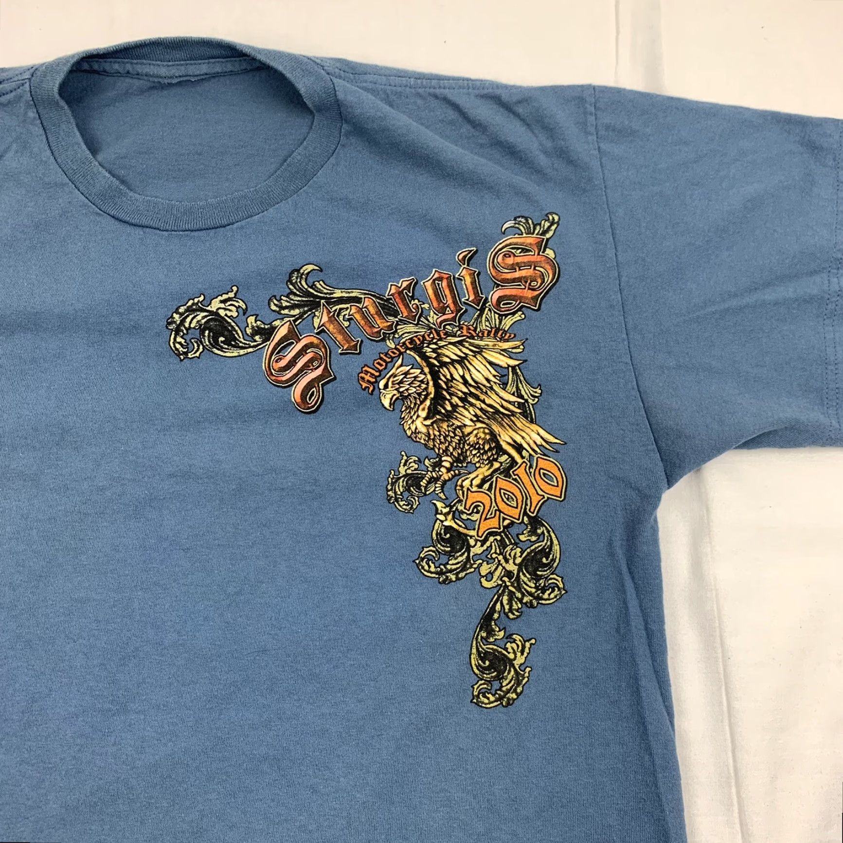 Vintage Sturgis T Shirt Adult Large Blue 2010 Motorcycle Rally 17th Anniversary Biker Size US L / EU 52-54 / 3 - 2 Thumbnail