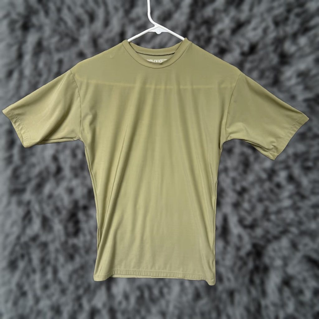 Vintage Dri-Duke Shirt Mens L Tan Moisture Wicking Lightweight Crew Neck Short Sleeve Military Activewear Jersey Tee Size US L / EU 52-54 / 3 - 1 Thumbnail