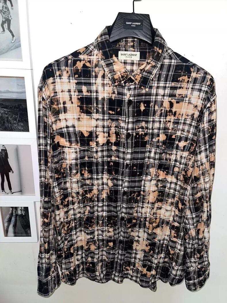 saint Laurent paris17ss Genuine Black Gold Pleated Splash