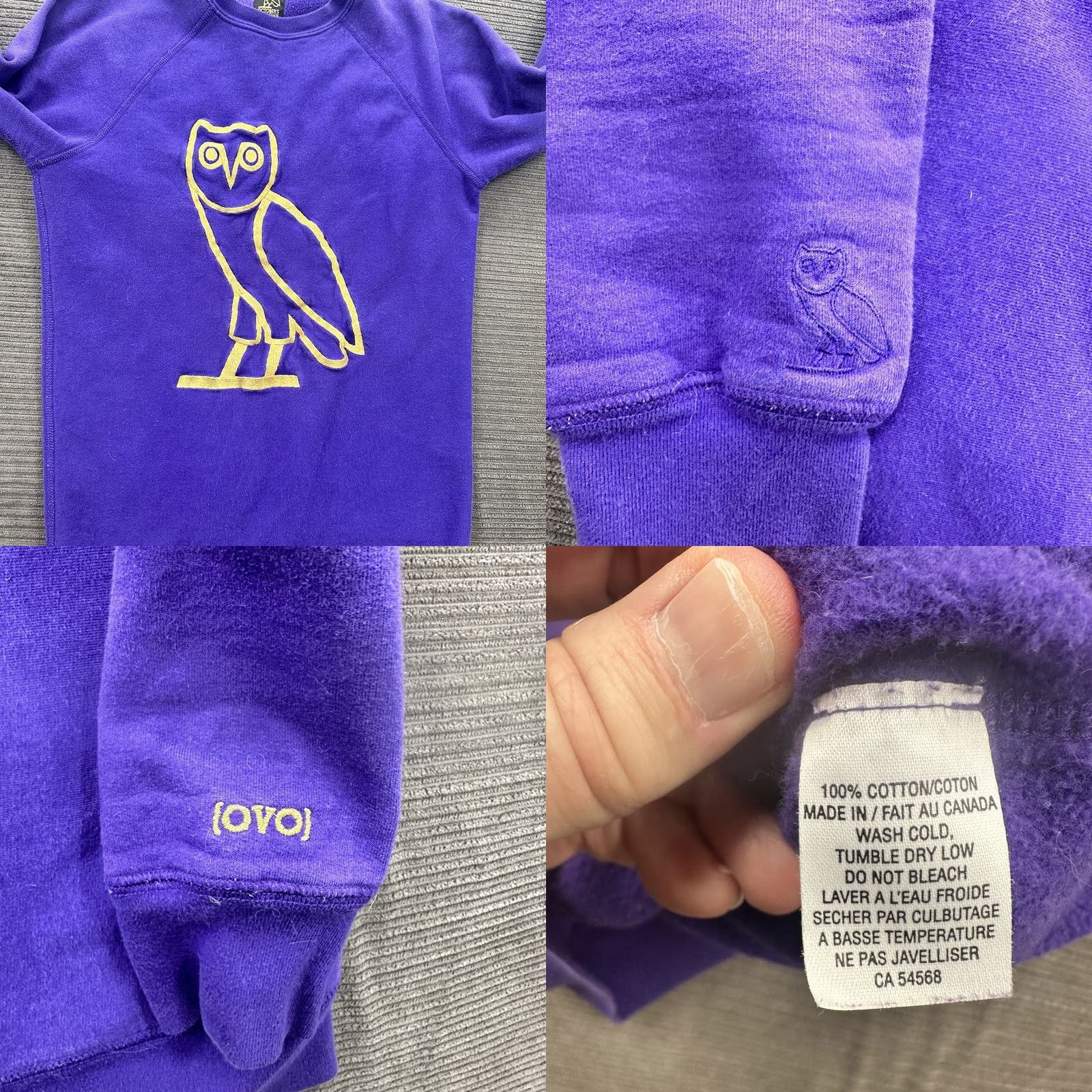 Vintage October's Very Own Sweatshirt Women XS X-Small Purple Cotton Long Sleeve Drake Sweatshirt Purple Logo Crew Neck Pullover Casual Activewear 90s? Size XS / US 0-2 / IT 36-38 - 7 Thumbnail