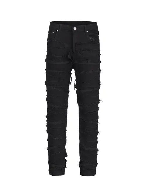 VIBE grunge stack damaged ripped jeans Size US 33 - 4 Thumbnail