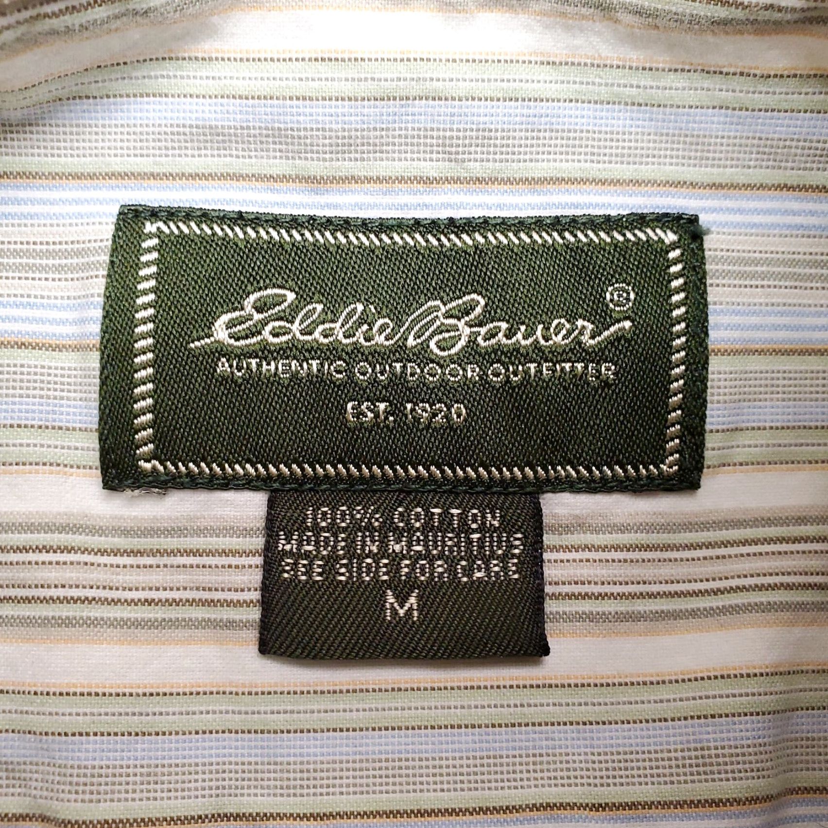 Eddie Bauer Eddie Bauer Shirt Men M Blue Green Striped 100% Cotton Long Sleeve Casual Size US M / EU 48-50 / 2 - 5 Thumbnail