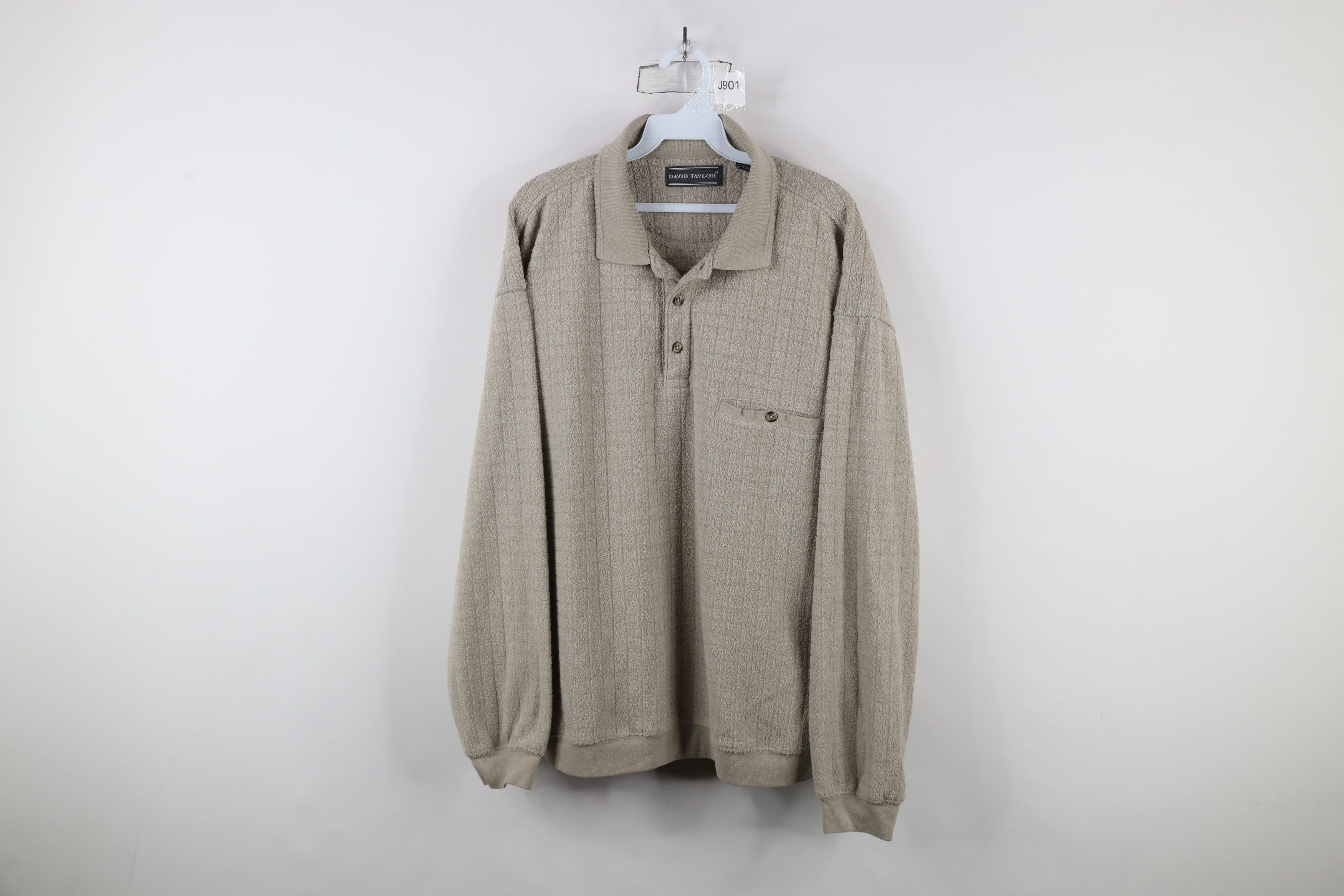Vintage Vintage 90s Streetwear Fleece Collared Pullover Sweater Size US XL / EU 56 / 4 - 1 Thumbnail