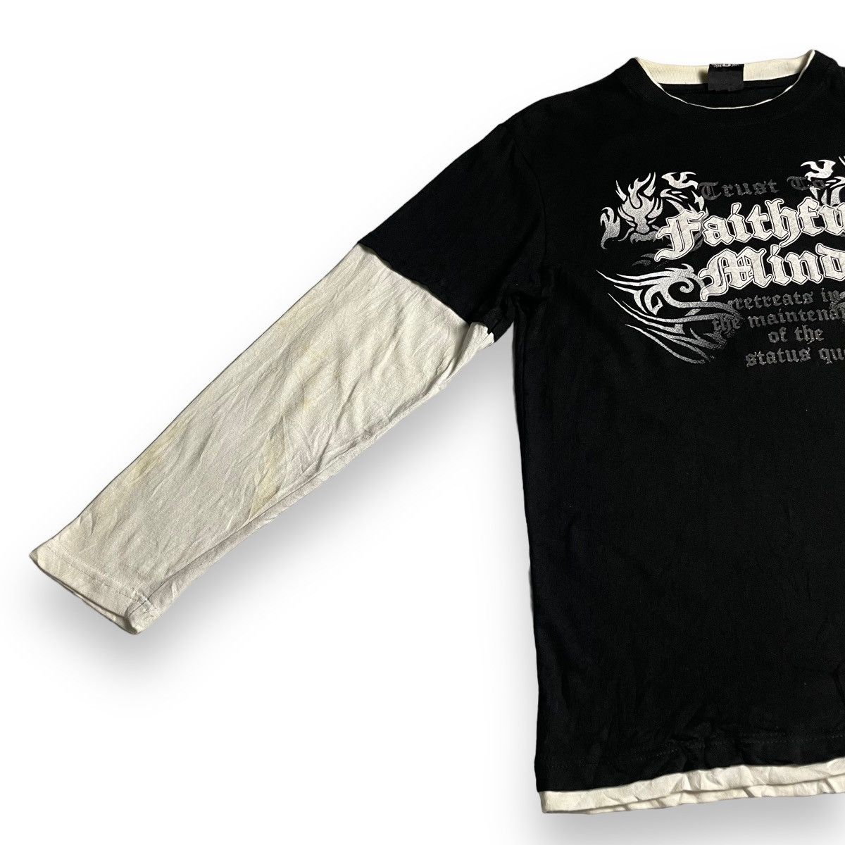 14th Addiction 🇯🇵 Y2K BEAUMERE POEM PUNK DOUBLE LAYER TSHIRT Size US M / EU 48-50 / 2 - 4 Thumbnail