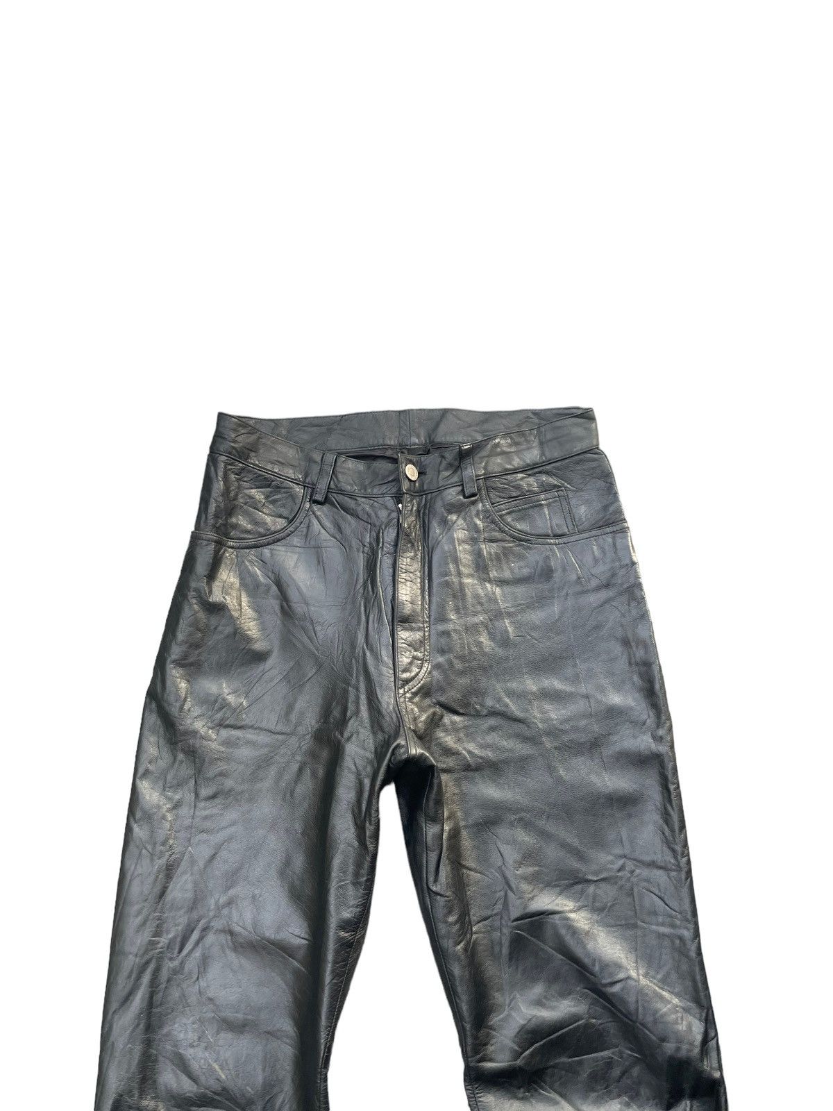 If Six Was Nine Vintage Strawberry Leaves Leather Pant Size US 31 - 3 Thumbnail