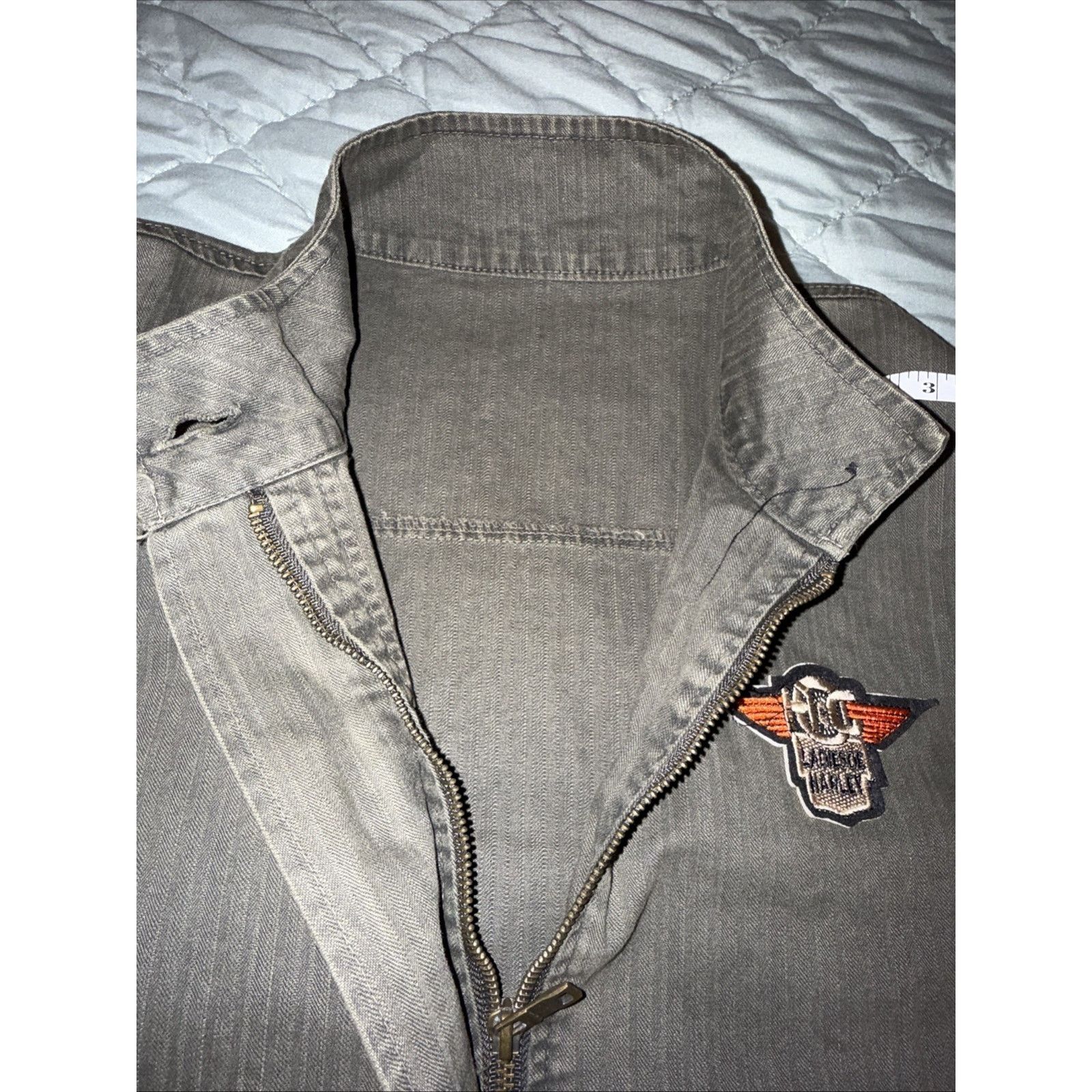 Basic Editions Green Military 100% Cotton Parka Ladies Of Harley Patch OSFA Size ONE SIZE - 10 Thumbnail