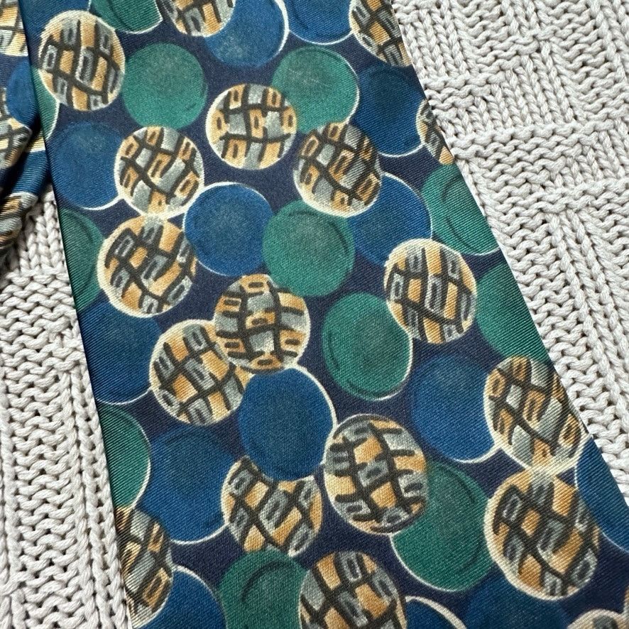 Oleg Cassini Vintage Oleg Cassini blue patterned Italian silk tie Size ONE SIZE - 2 Thumbnail