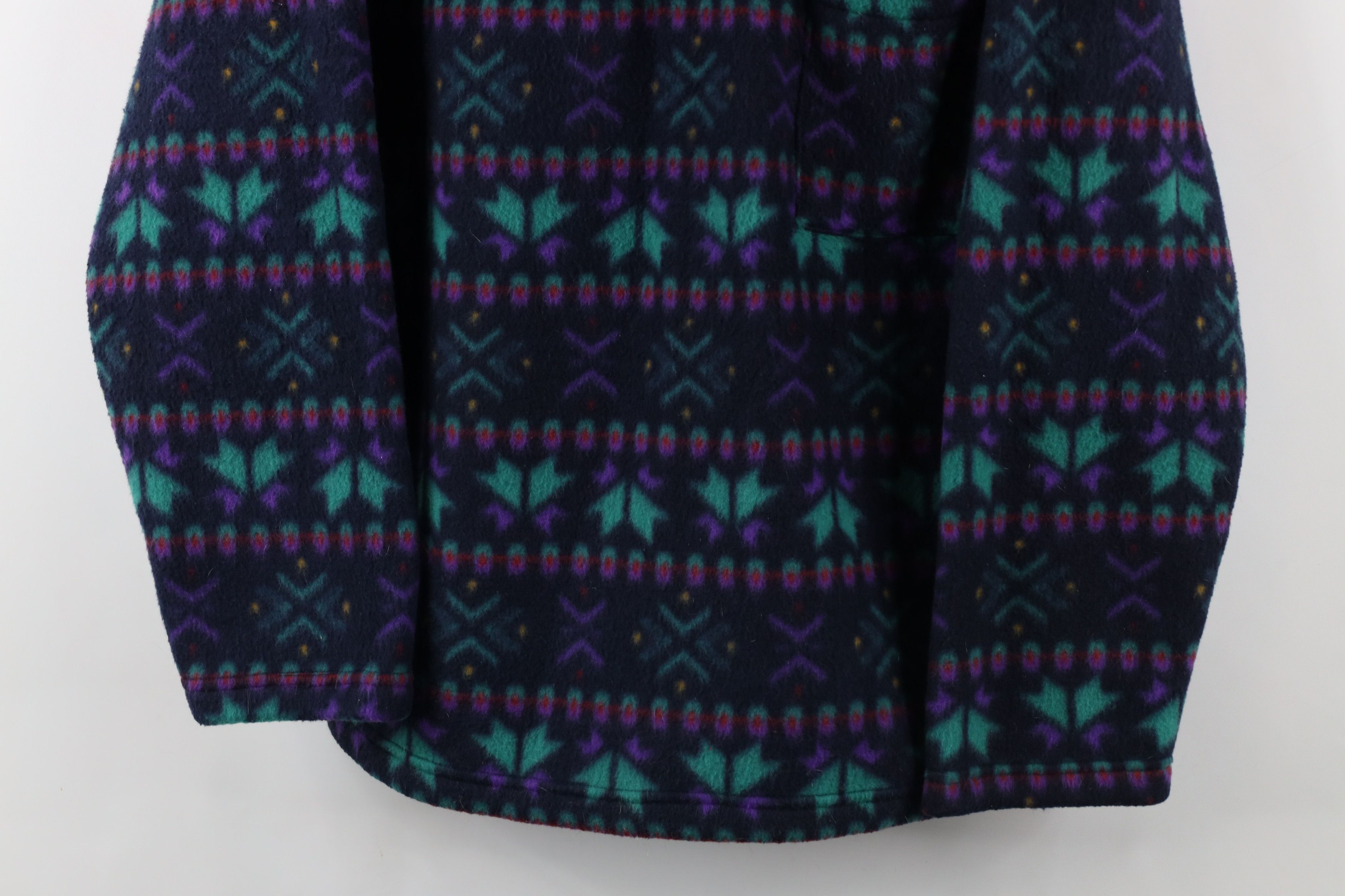 Vintage Vintage 90s Streetwear Christmas Poinsettia Fleece Sweater Size 3XL / US 20-22 - 3 Thumbnail