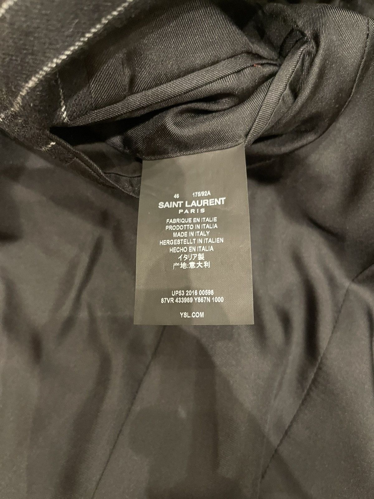 Hedi Slimane × Saint Laurent Paris FW 2016 Palladium complete suit Size 46R - 10 Thumbnail