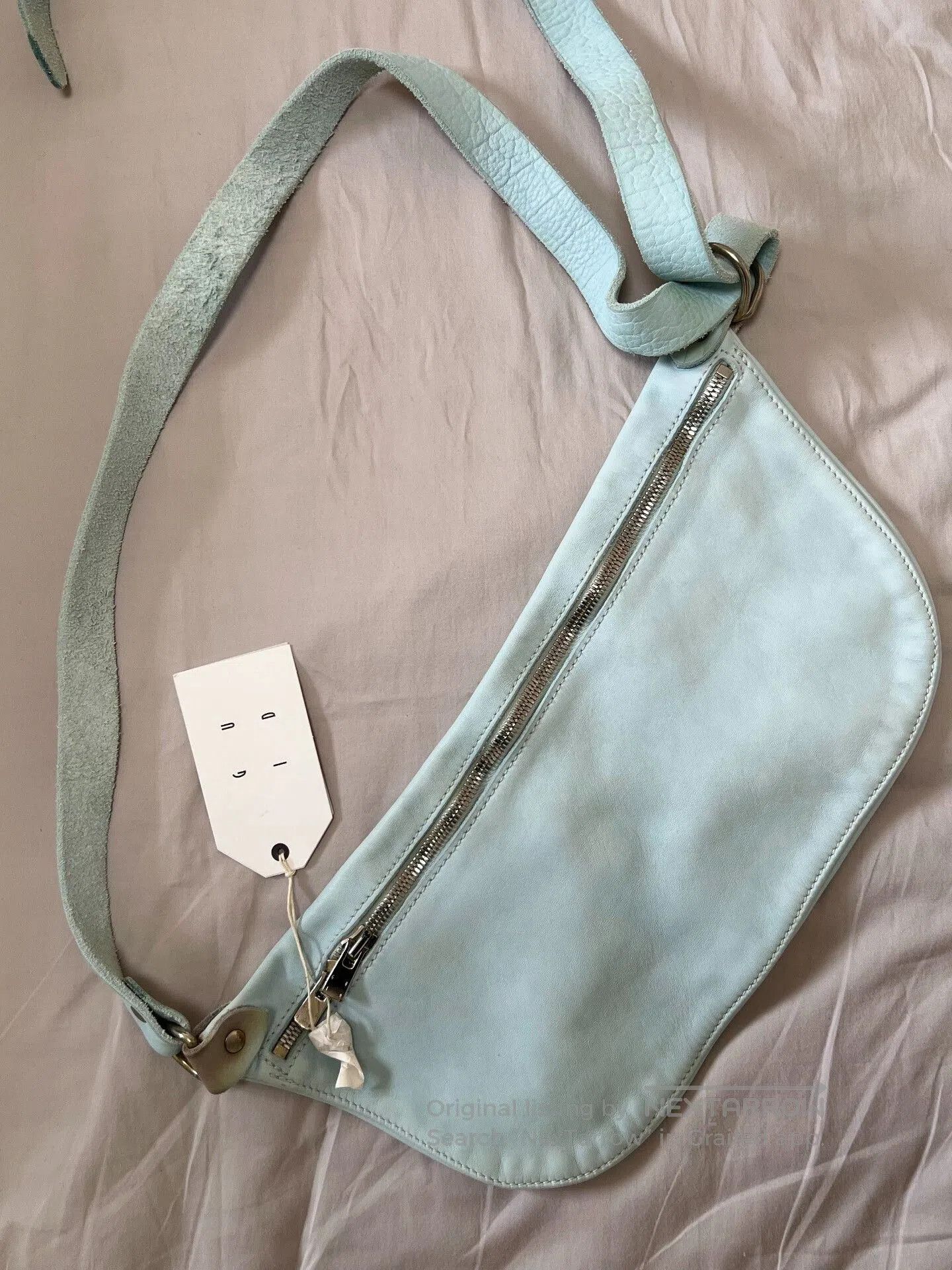Guidi Guidi Q10 Glacier Blue Distressed Horse Leather Crossbody. Size ONE SIZE - 8 Thumbnail