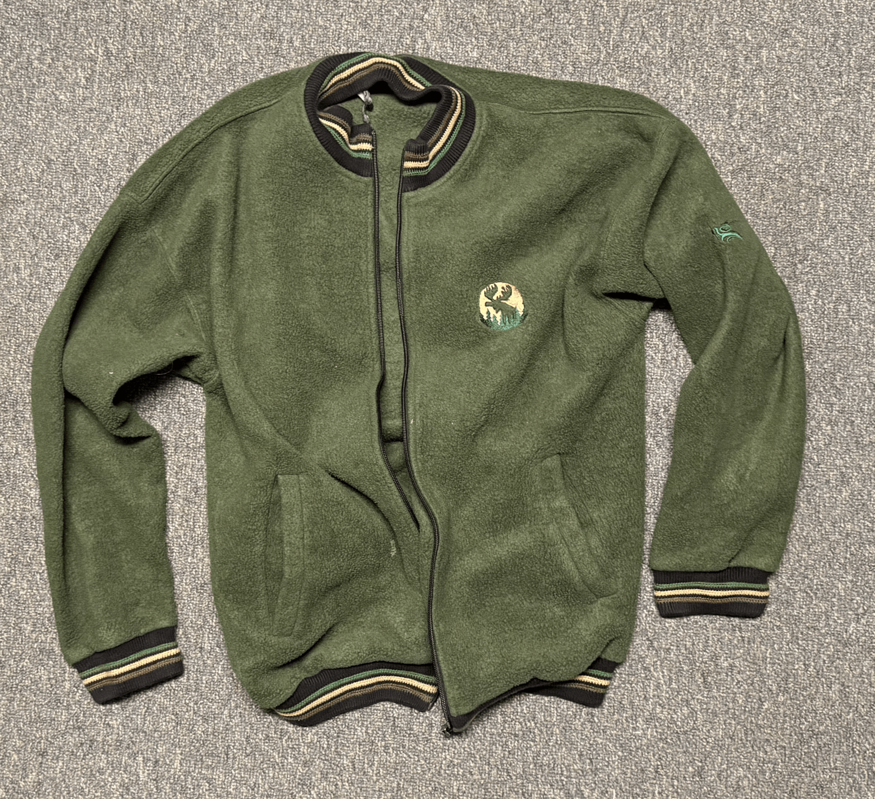 Vintage Unknown Brand Vintage Green Zip-Up Sweater Size US M / EU 48-50 / 2 - 3 Thumbnail