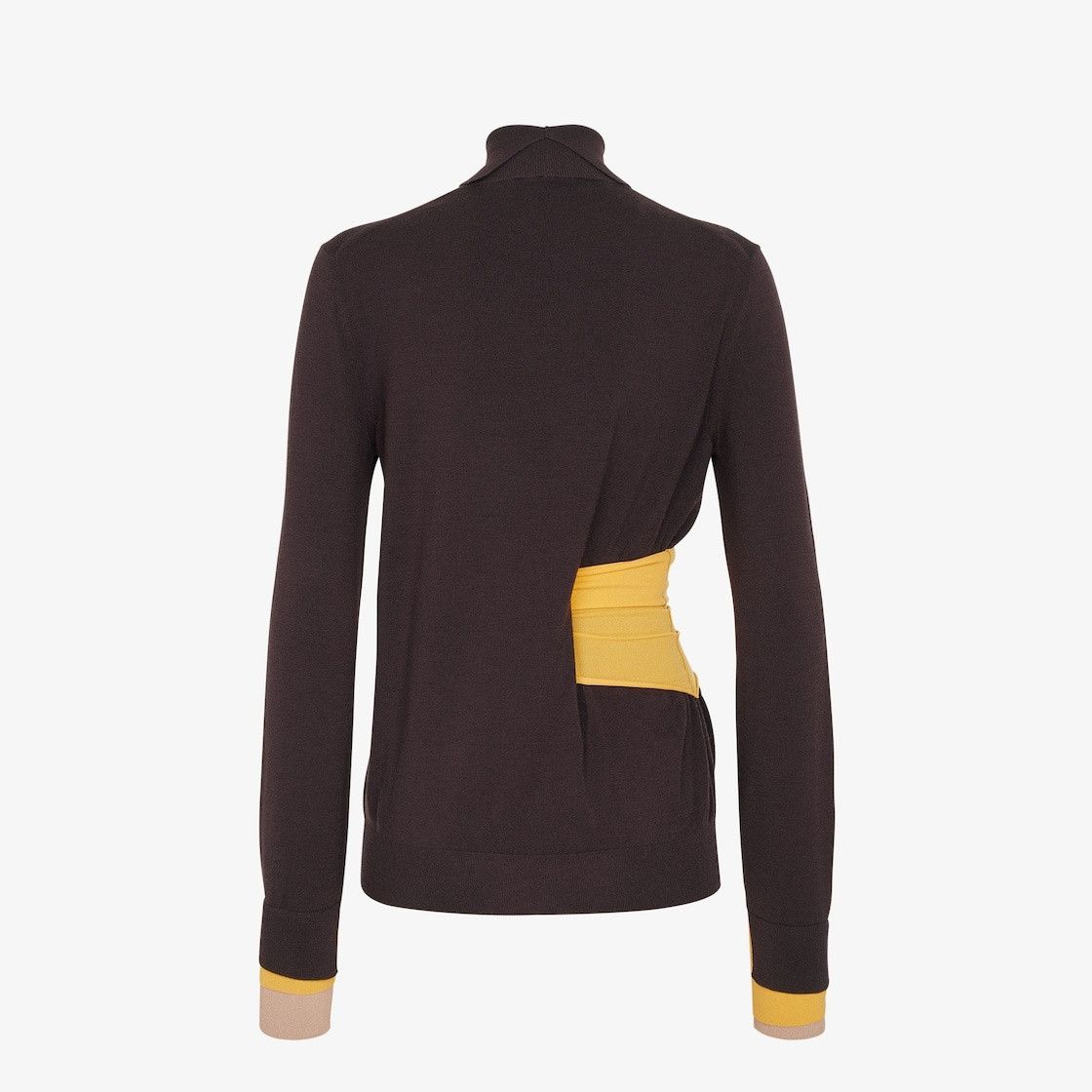 Fendi o1s1wg111225 Jumper in Dark Brown/Yellow Size S / US 4 / IT 40 - 2 Thumbnail