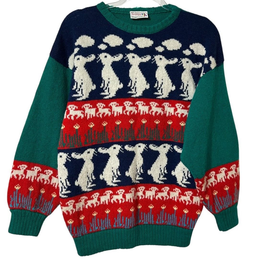 Other Vintage Irish Scene Hand Loomed 100% Pure Wool Sweater Rabbi Size US M / EU 48-50 / 2 - 1 Thumbnail