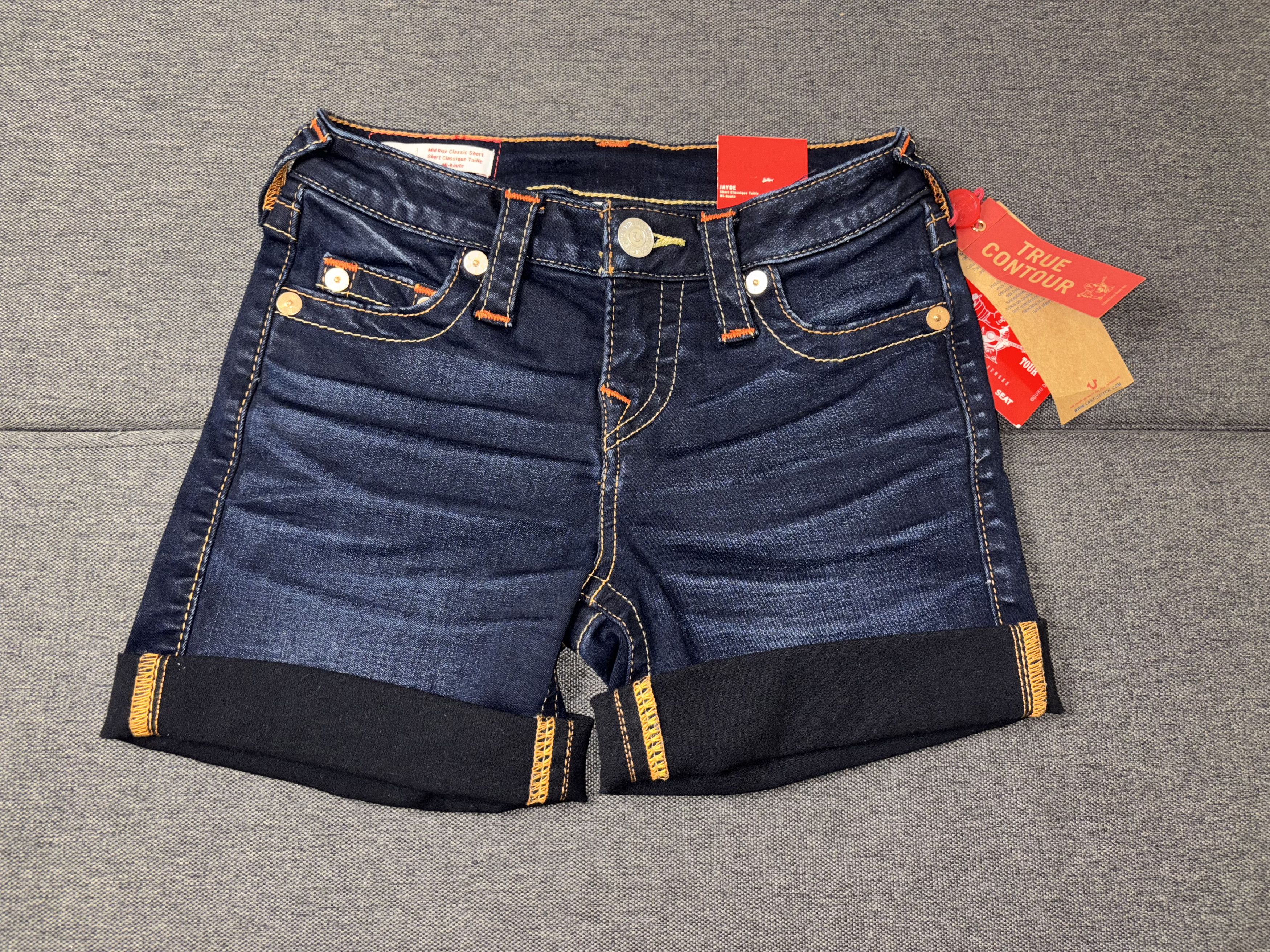 True Religion True Religion Jayde Mid-Rise Women's Shorts Navy (24) Size 24" / US 00 / IT 34 - 6 Thumbnail