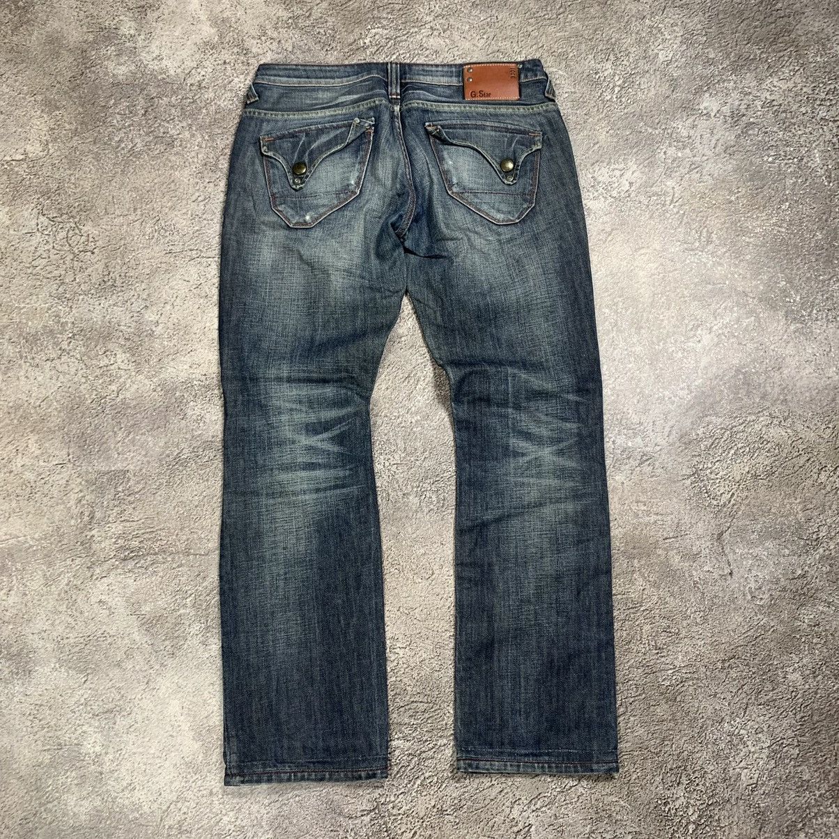Vintage Vintage 90s Japan Distressed Low Rise Flared Jeans Grunge 31 Size US 31 - 5 Thumbnail