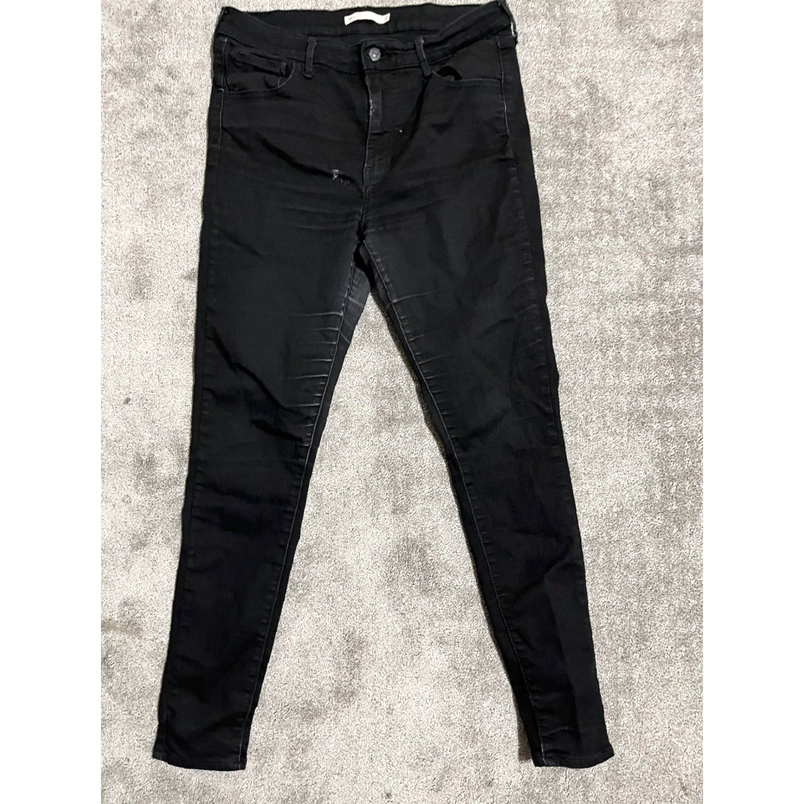Levi's Levi's 720 High Rise Skinny Jeans - Women - Size 32 - Black Denim - 30in Inseam - Dark Wash - Regular Fit Size 24" / US 00 / IT 34 - 3 Thumbnail