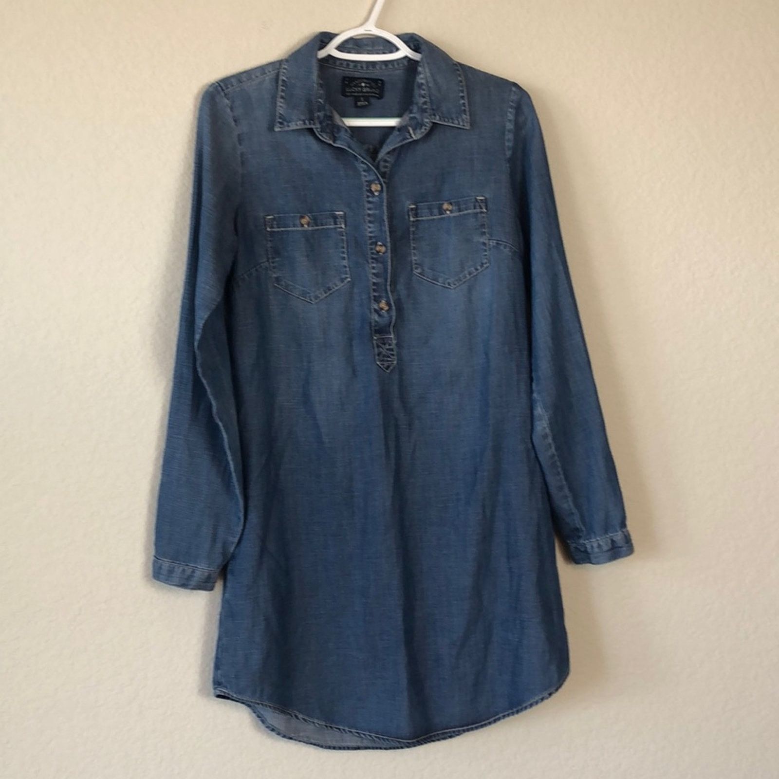 Lucky Brand Lucky Brand chambray popover dress western preppy sz S Size S / US 4 / IT 40 - 1 Thumbnail