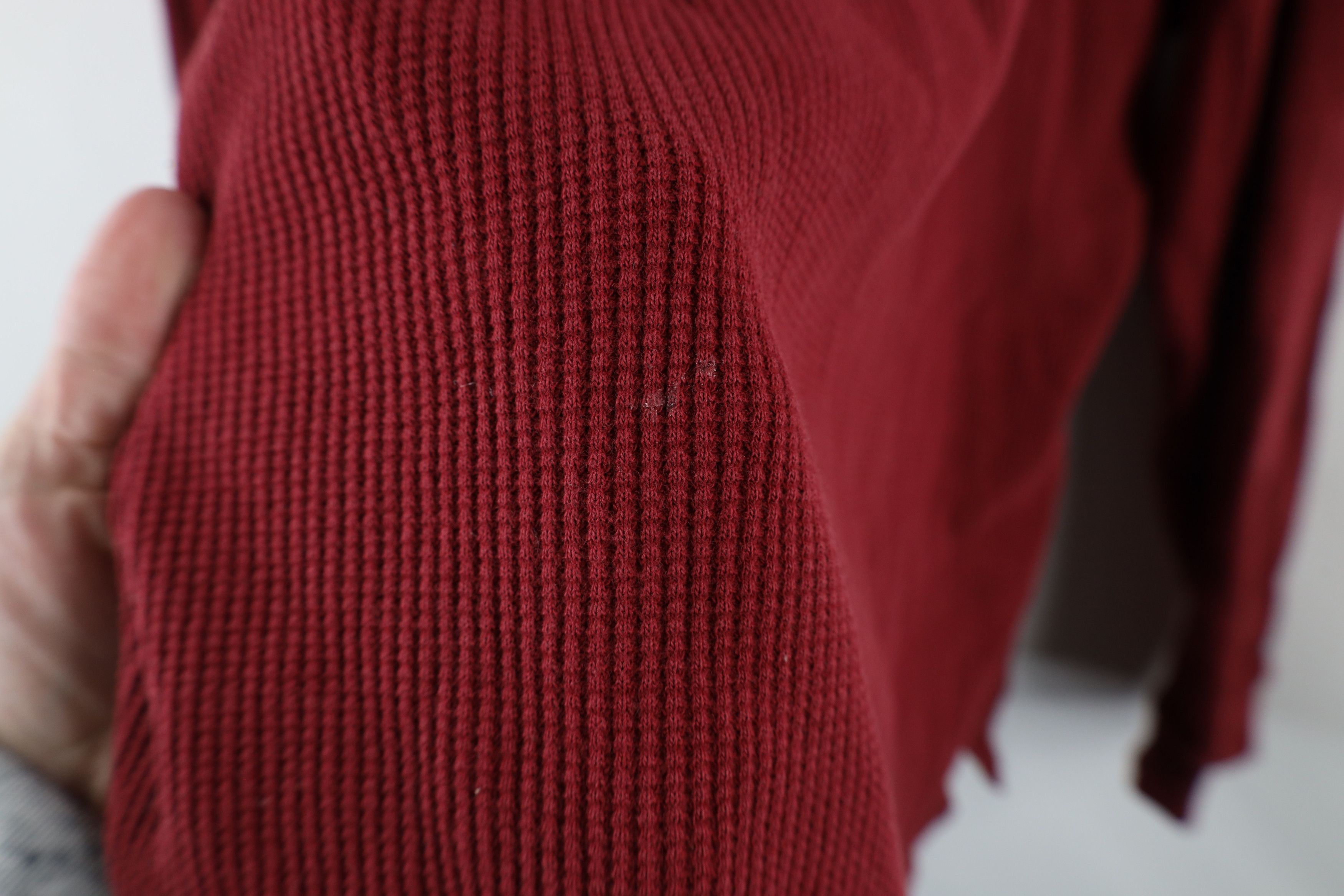 Vintage Vintage 90s Streetwear Thermal Waffle Knit Henley T-Shirt Size US L / EU 52-54 / 3 - 11 Thumbnail