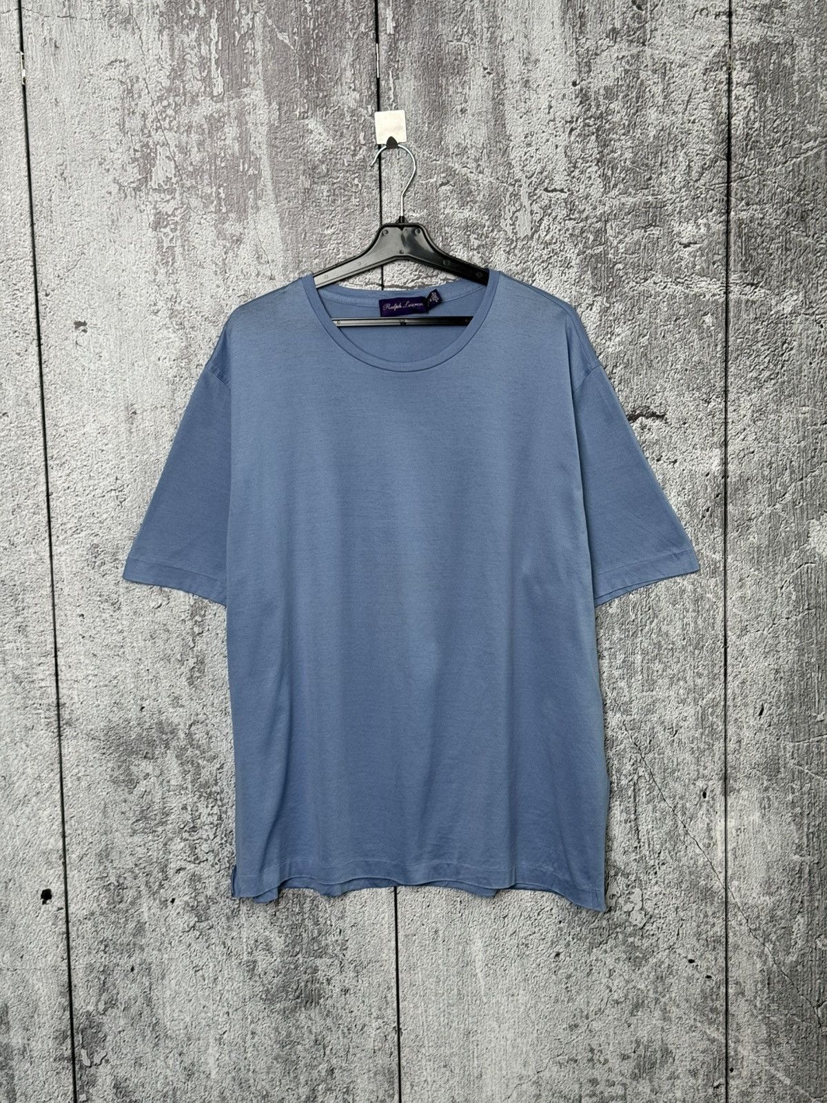 Ralph Lauren Purple Label Ralph Lauren Purple Label Crewneck Blue Tee Made in Italy Size US XL / EU 56 / 4 - 1 Thumbnail