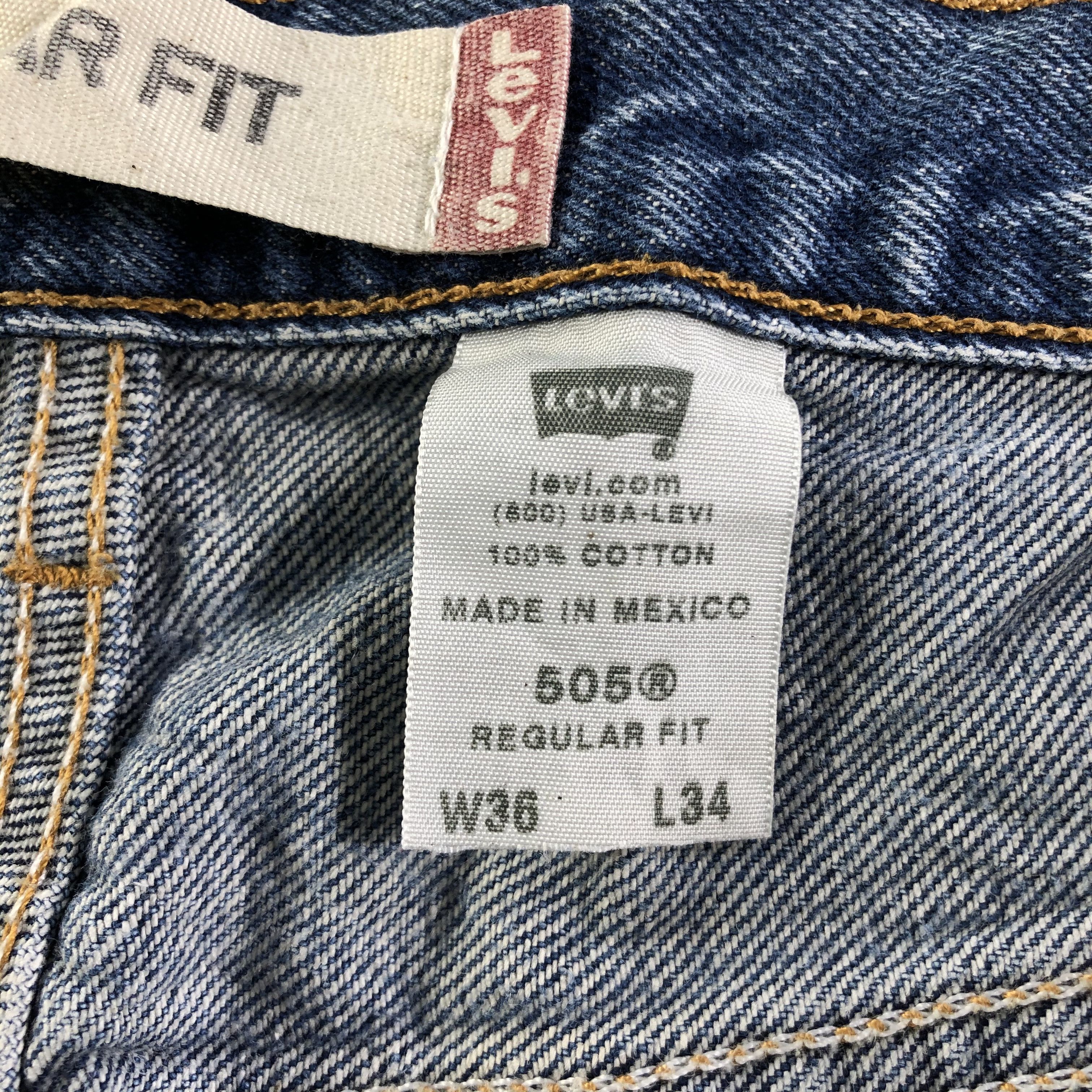 Levi's Vintage Blue Wash Levis 505 Jeans-J3270 Size US 34 / EU 50 - 11 Thumbnail