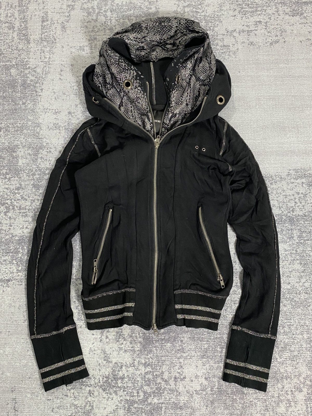 Japanese Brand Japanese buffalo bobs double layer snake skin hoodie Size US S / EU 44-46 / 1 - 3 Thumbnail