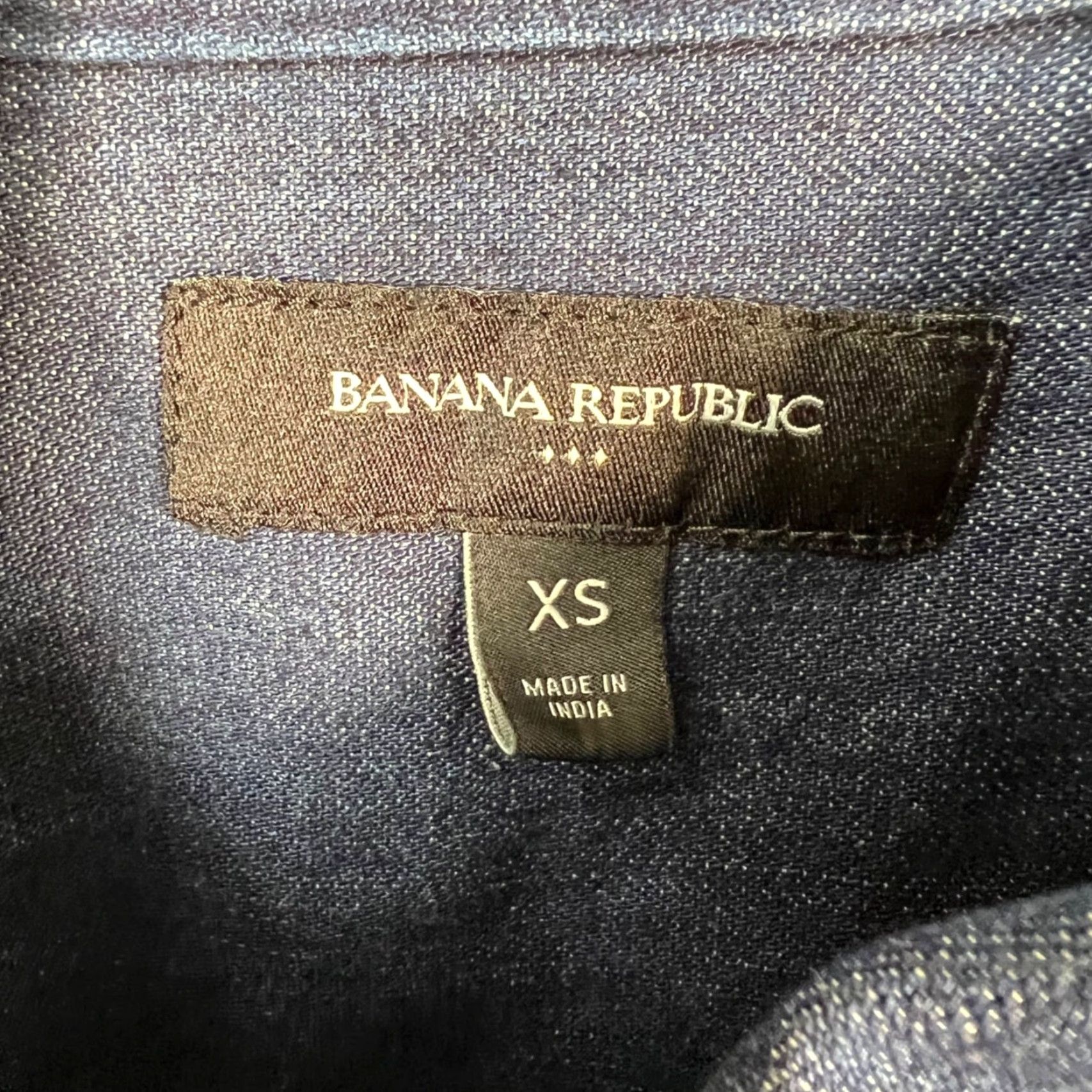 Banana Republic Banana Republic Womens XS Denim Blue Cotton Button-Up Shirt Size XS / US 0-2 / IT 36-38 - 3 Thumbnail