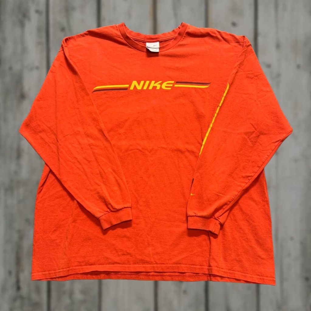 Nike VINTAGE Nike Long Sleeve Shirt Men 2XLT Red Cotton Blend Sliver Tag 2000s Activewear Nike Shirt Mens 2XLT Size US XXL / EU 58 / 5 - 1 Thumbnail