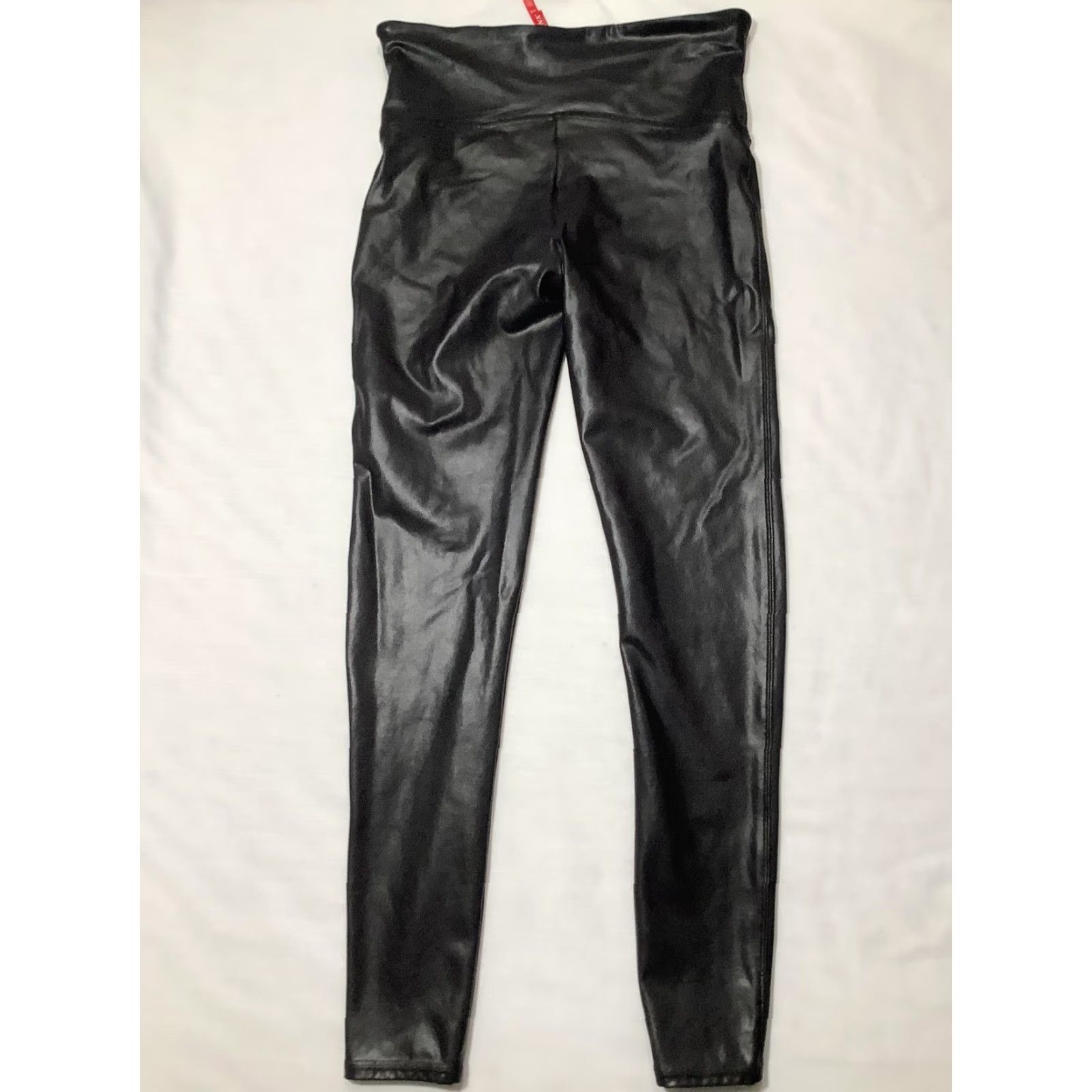 Spanx SPANX Faux Leather Leggings Womens Large Black High Rise Shaping Pull On Pants Size 36" / US 14 / IT 50 - 5 Thumbnail