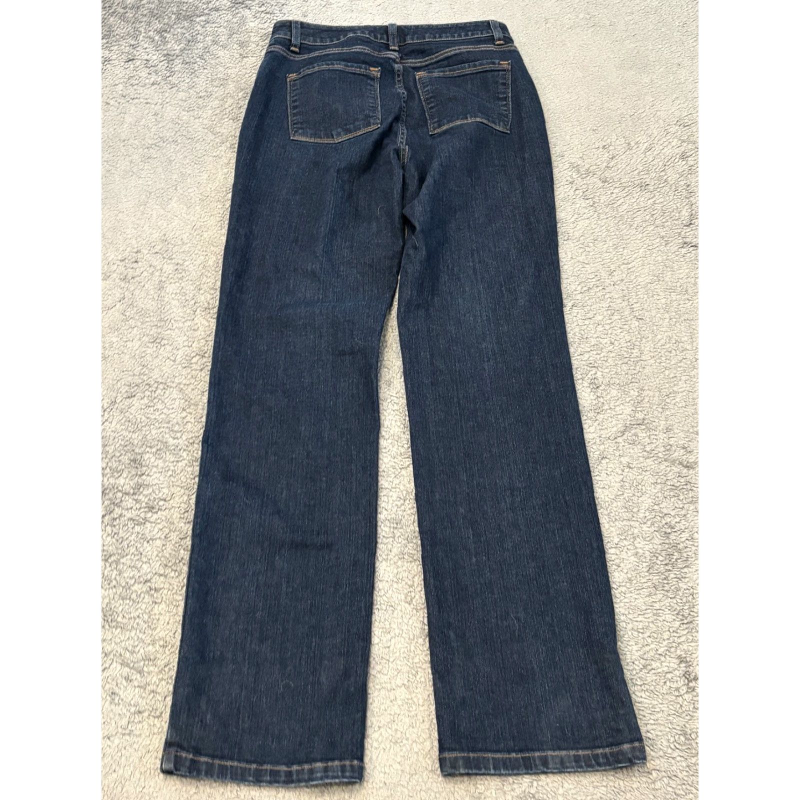 Vintage L.L. Bean Jeans Womens 8 Tall Classic Fit 5-Pocket Blue Denim Dark Wash Stretch Casual Size 30" / US 8 / IT 44 - 6 Thumbnail