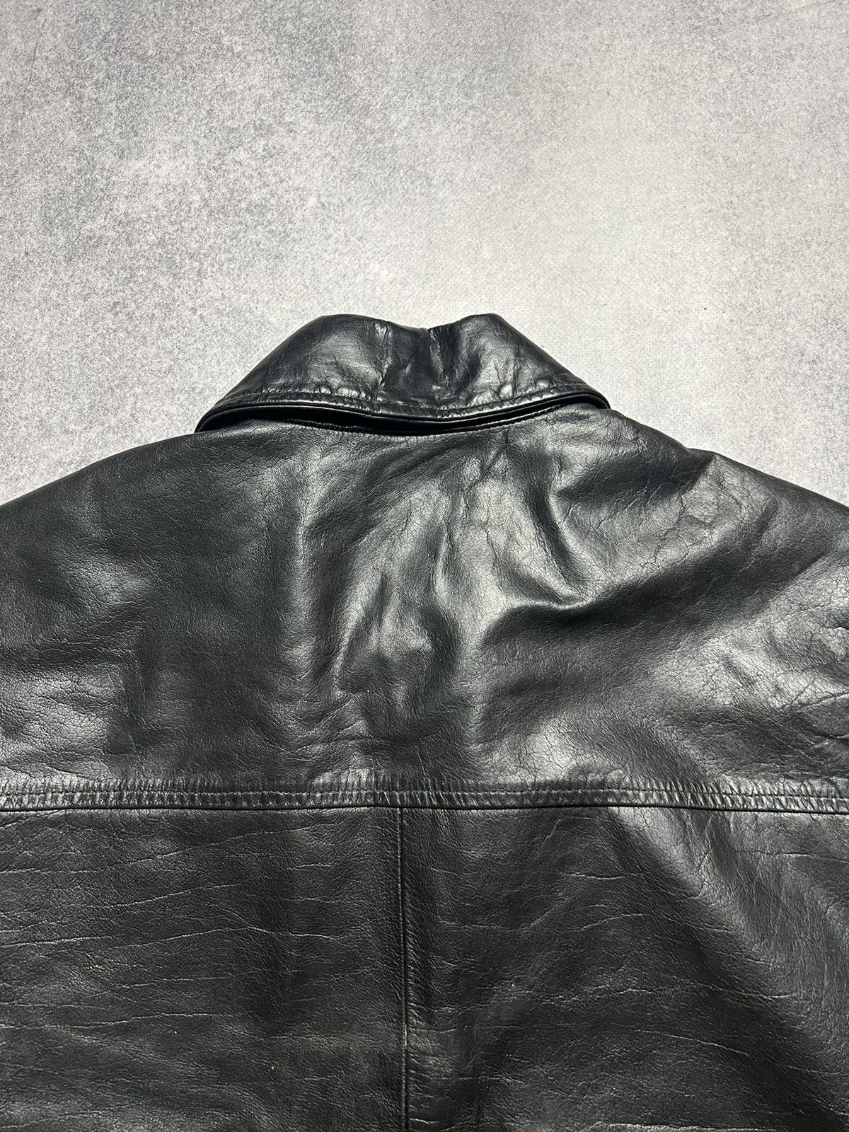 Japanese Brand Vintage Leather Faded Racing Motorcycle Jacket Size US L / EU 52-54 / 3 - 13 Thumbnail